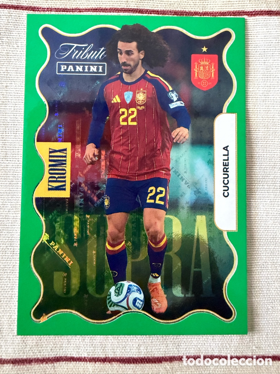Cromos de f&uacute;tbol: KV75 CUCURELLA PARALELA SUPRA KROMIX GREEN TRIBUTO SELECCI&Oacute;N ESPA&Ntilde;OLA 2010-2026 &iexcl;VAMOS CAMPEONES!