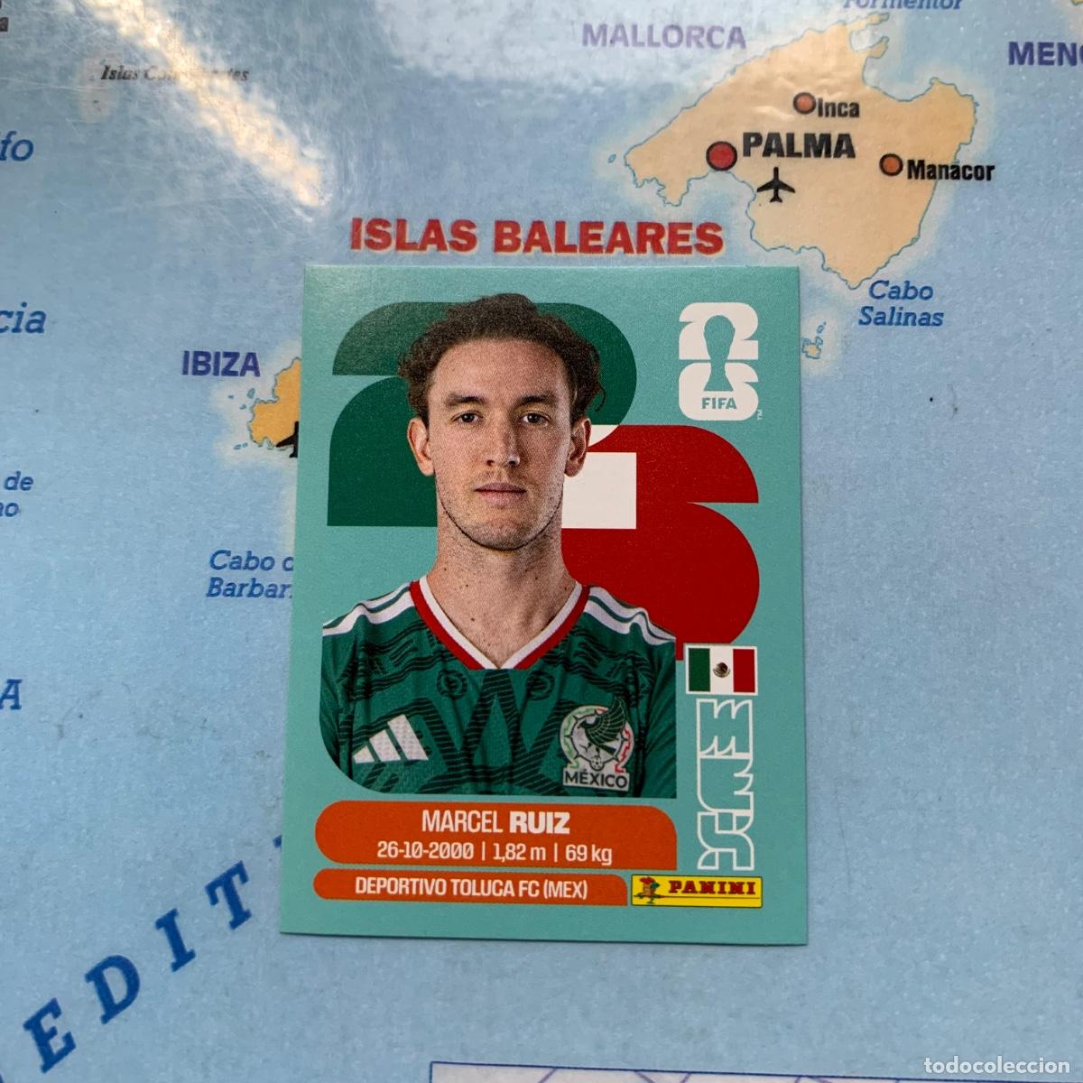 Cromos de f&uacute;tbol: Marcel Ruiz numero 12 de Mexico cromo panini Mundial Fifa World Cup 2026