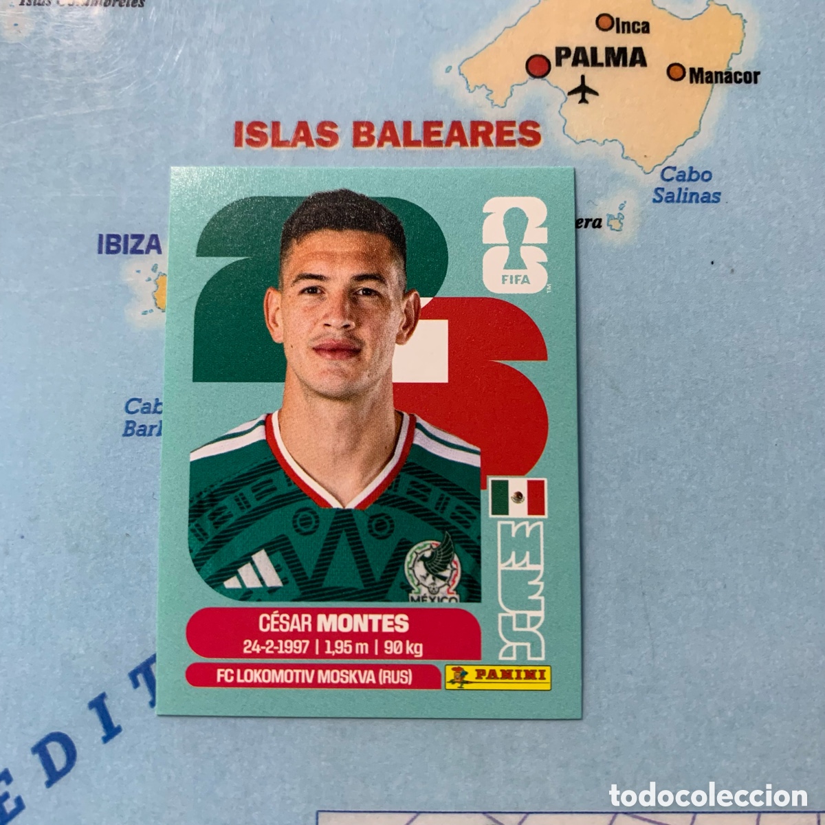 Cromos de f&uacute;tbol: Cesar montes numero 5 de Mexico cromo panini Mundial Fifa World Cup 2026