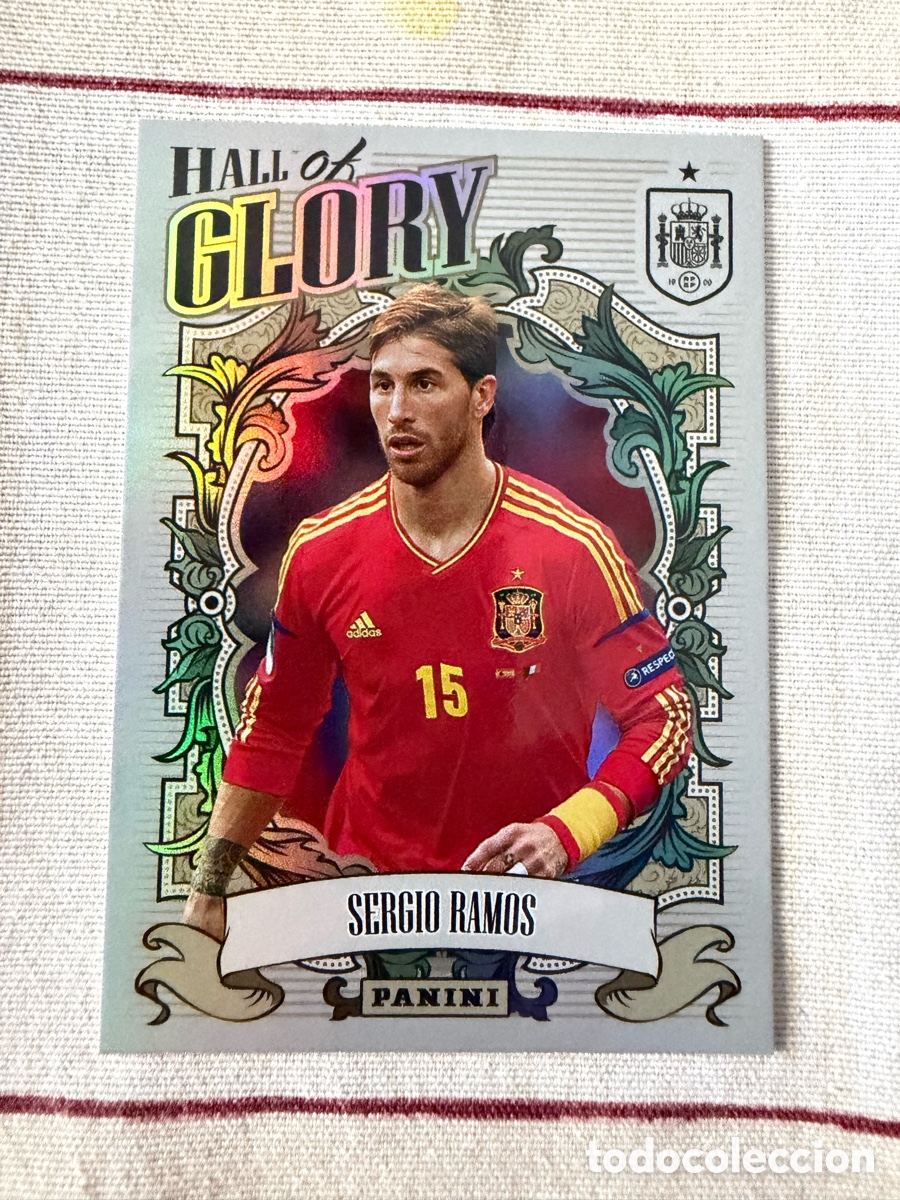 Cromos de f&uacute;tbol: TRIBUTO SELECCI&Oacute;N ESPA&Ntilde;OLA 2010 2026 PANINI SERGIO RAMOS HG19 HALL OF GLORY ESPA&Ntilde;A LIGA MUNDIAL