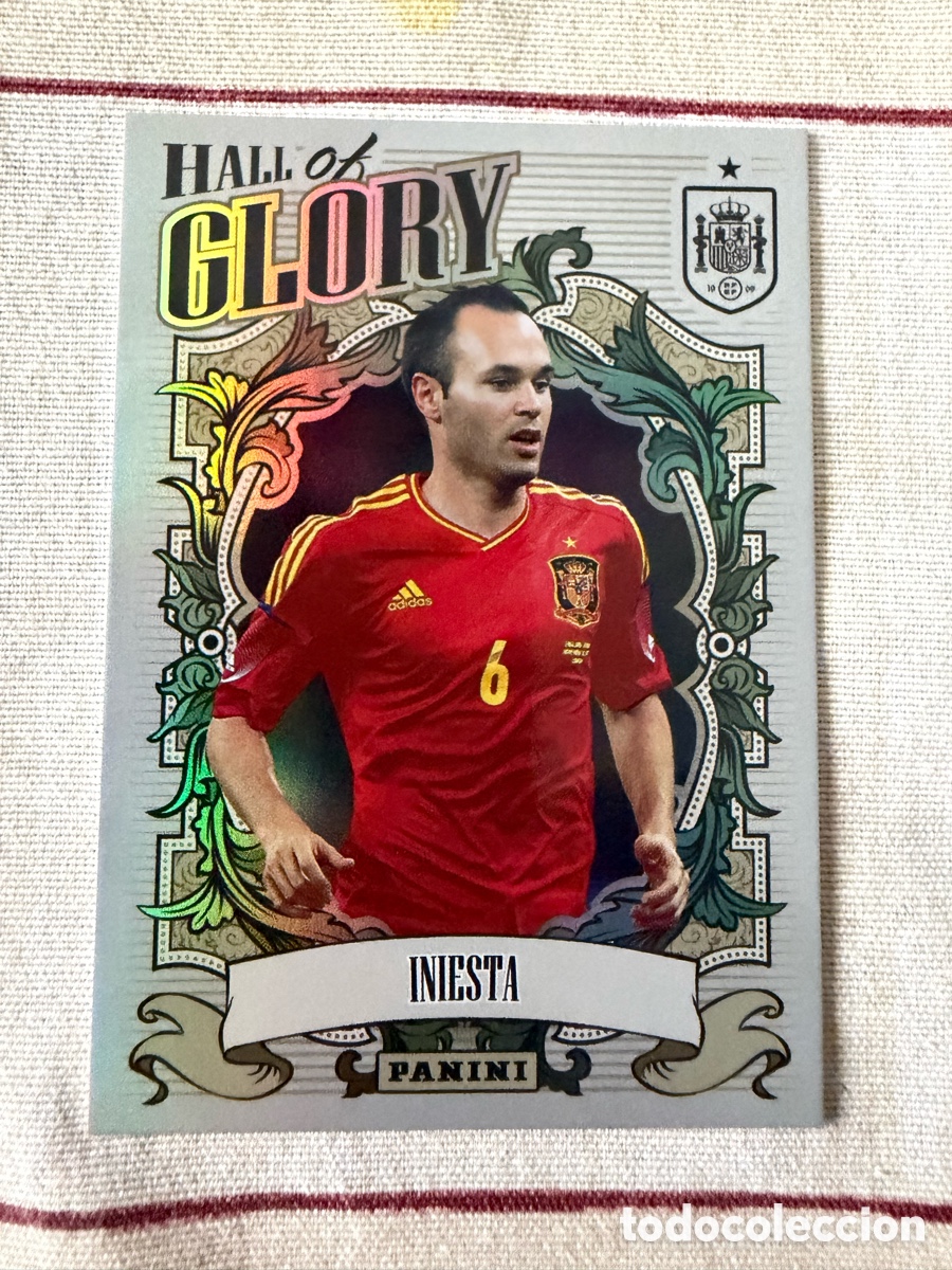 Cromos de f&uacute;tbol: TRIBUTO SELECCI&Oacute;N ESPA&Ntilde;OLA 2010 2026 PANINI INIESTA HG8 HALL OF GLORY ESPA&Ntilde;A LIGA MUNDIAL