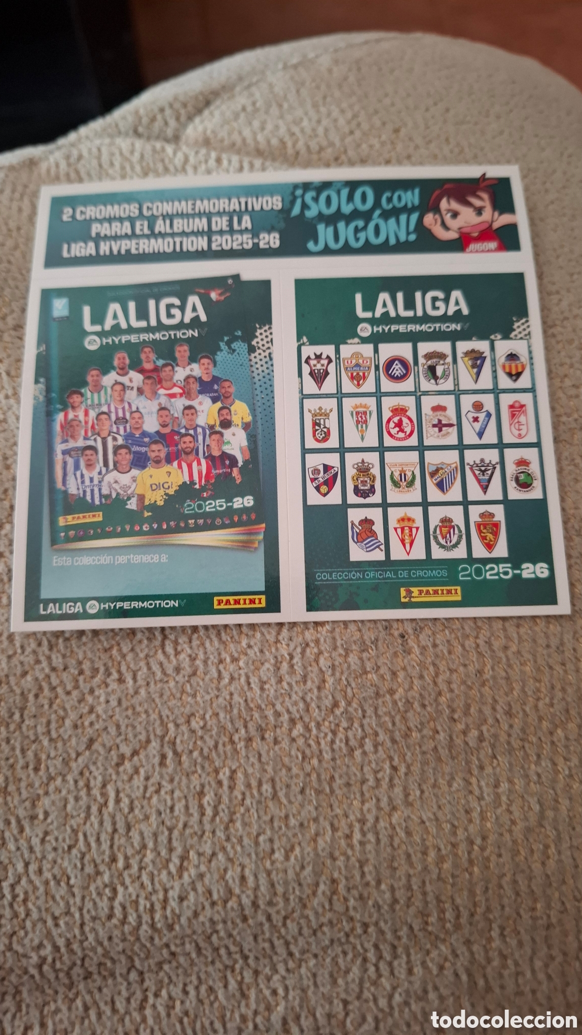 Figurine di Calcio: LAMINA CROMO CONMEMORATIVO SEGUNDA DIVISI&Oacute;N JUG&Oacute;N 2025-26 25-26 SIN PEGAR
