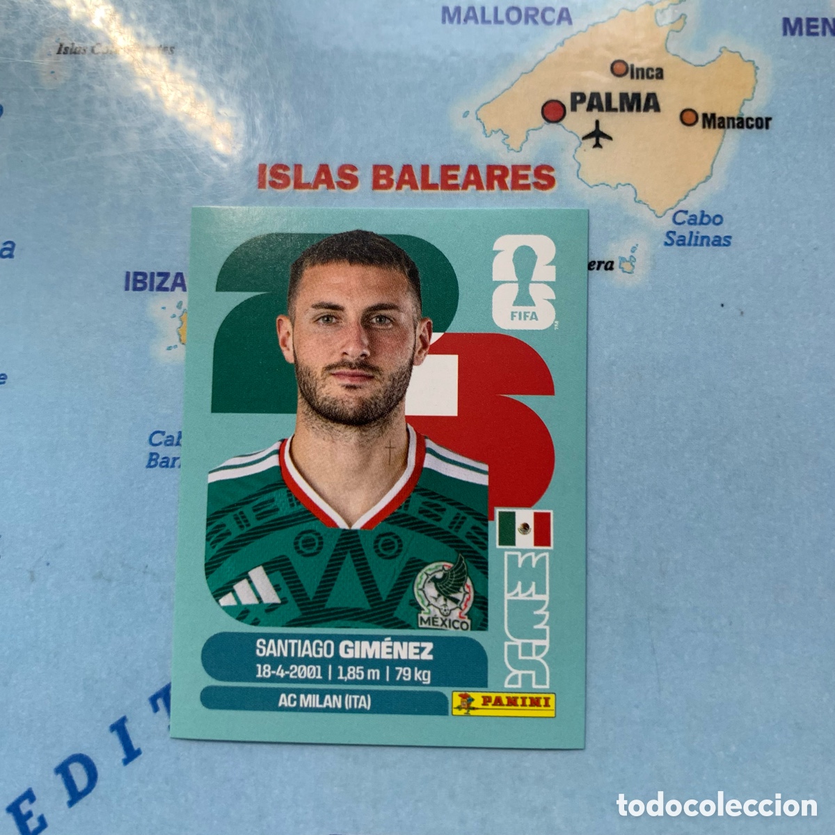 Cromos de f&uacute;tbol: Santiago Gim&eacute;nez numero 16 de Mexico cromo panini Mundial Fifa World Cup 2026
