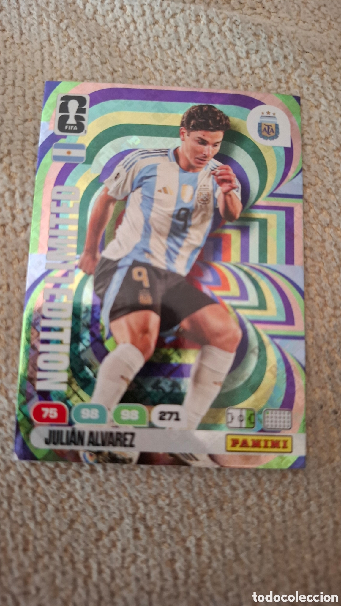 Cromos de f&uacute;tbol: PANINI ADRENALYN MUNDIAL WORLD CUP 2026 - LIMITED EDITION - JULI&Aacute;N &Aacute;LVAREZ - ARGENTINA