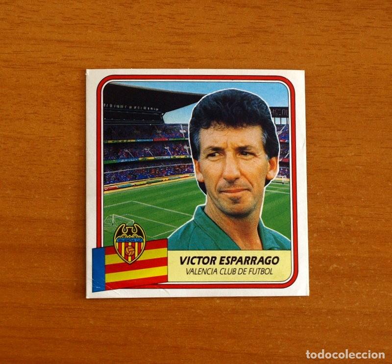 Fu&szlig;ball-Sticker: Valencia - Victor Esp&aacute;rrago Entrenador - Ediciones Este Liga 1989-1990, 89-90 -Nunca pegado