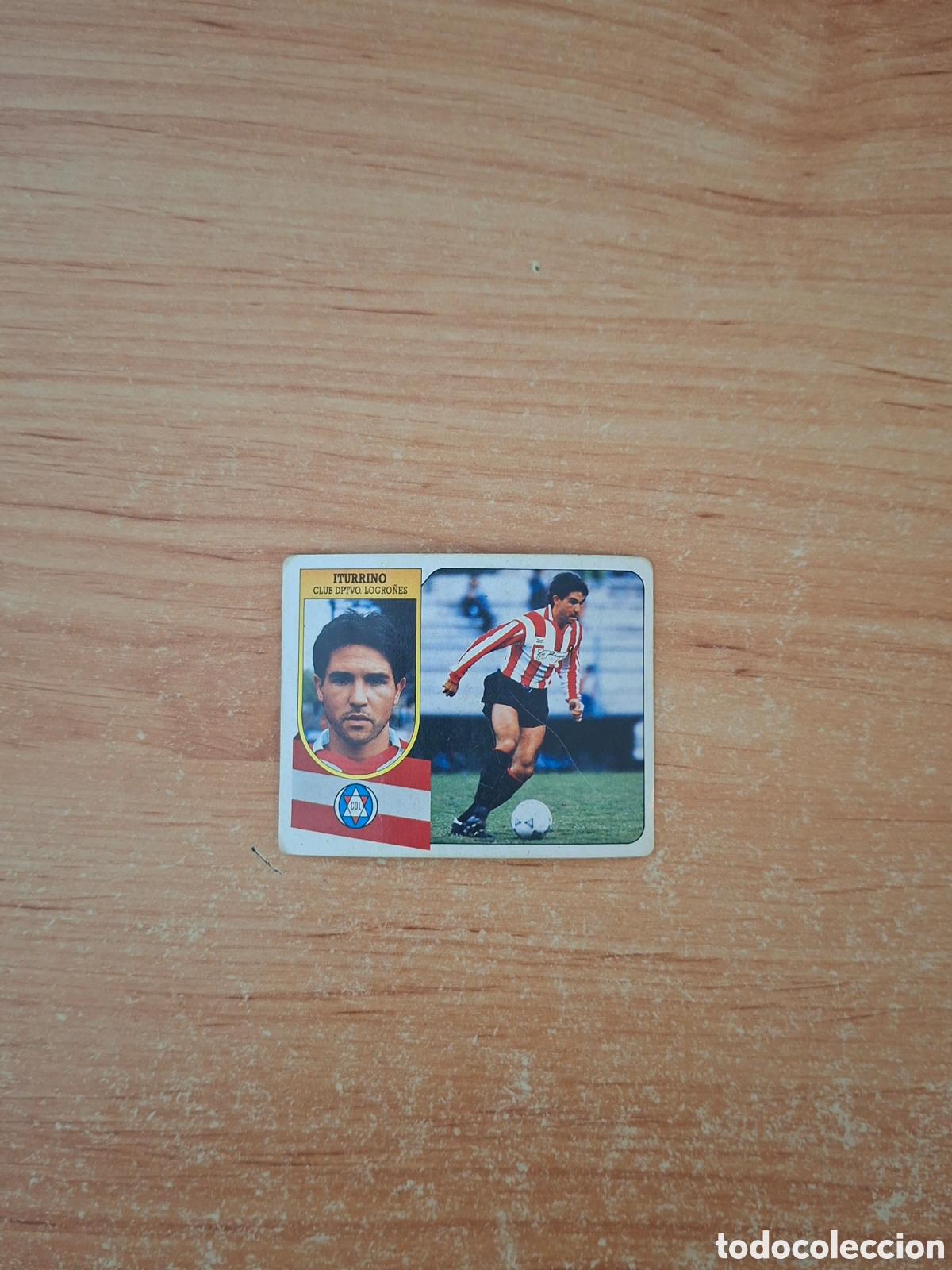 Figurine di Calcio: Este 91 92 iturrino logro&ntilde;es fichaje 16 despegado ver fotos