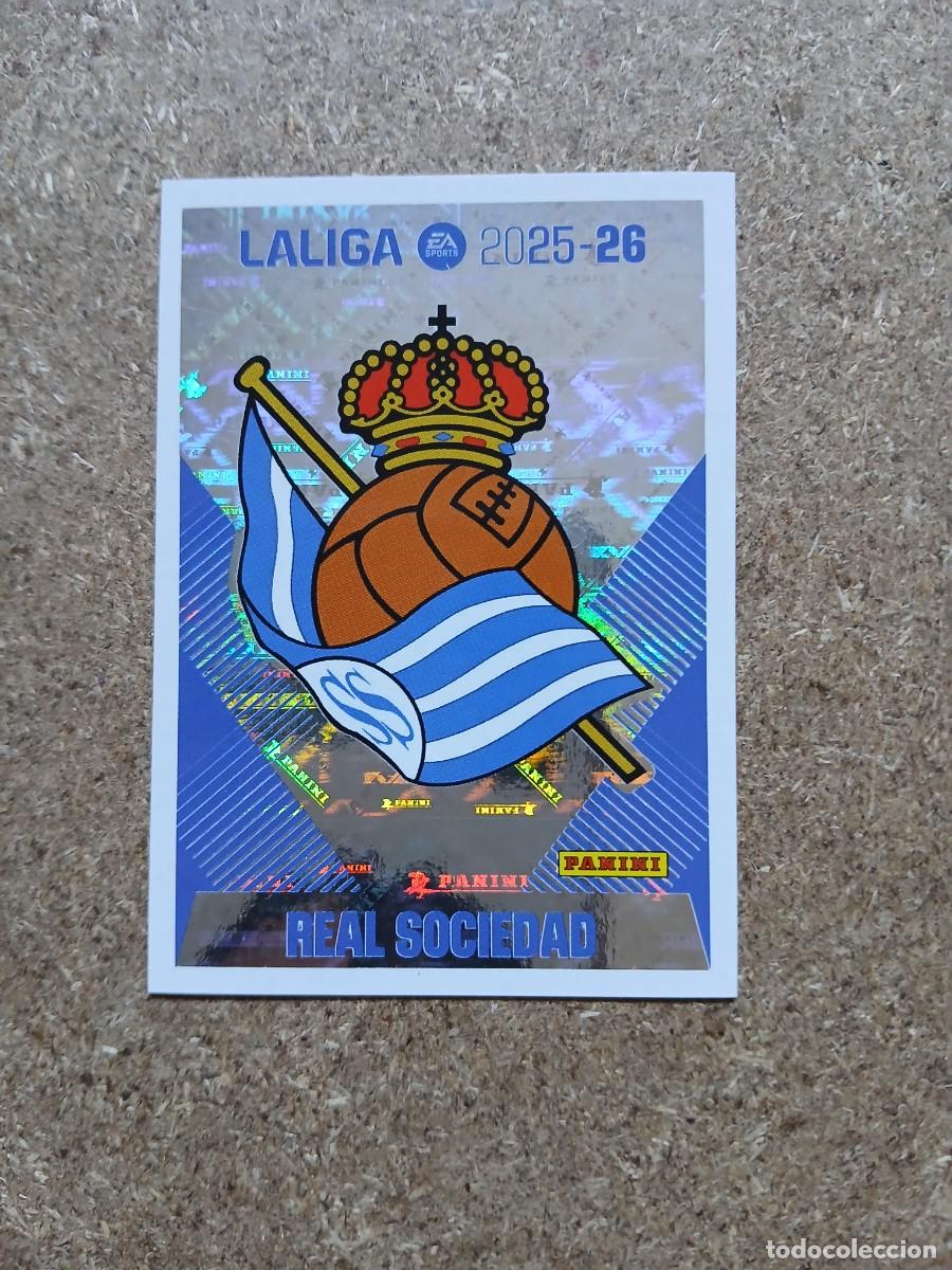 Cromos de f&uacute;tbol: ESCUDO REAL SOCIEDAD - REAL SOCIEDAD N&ordm; 1 LIGA ESTE 2025 2026 - 25 26