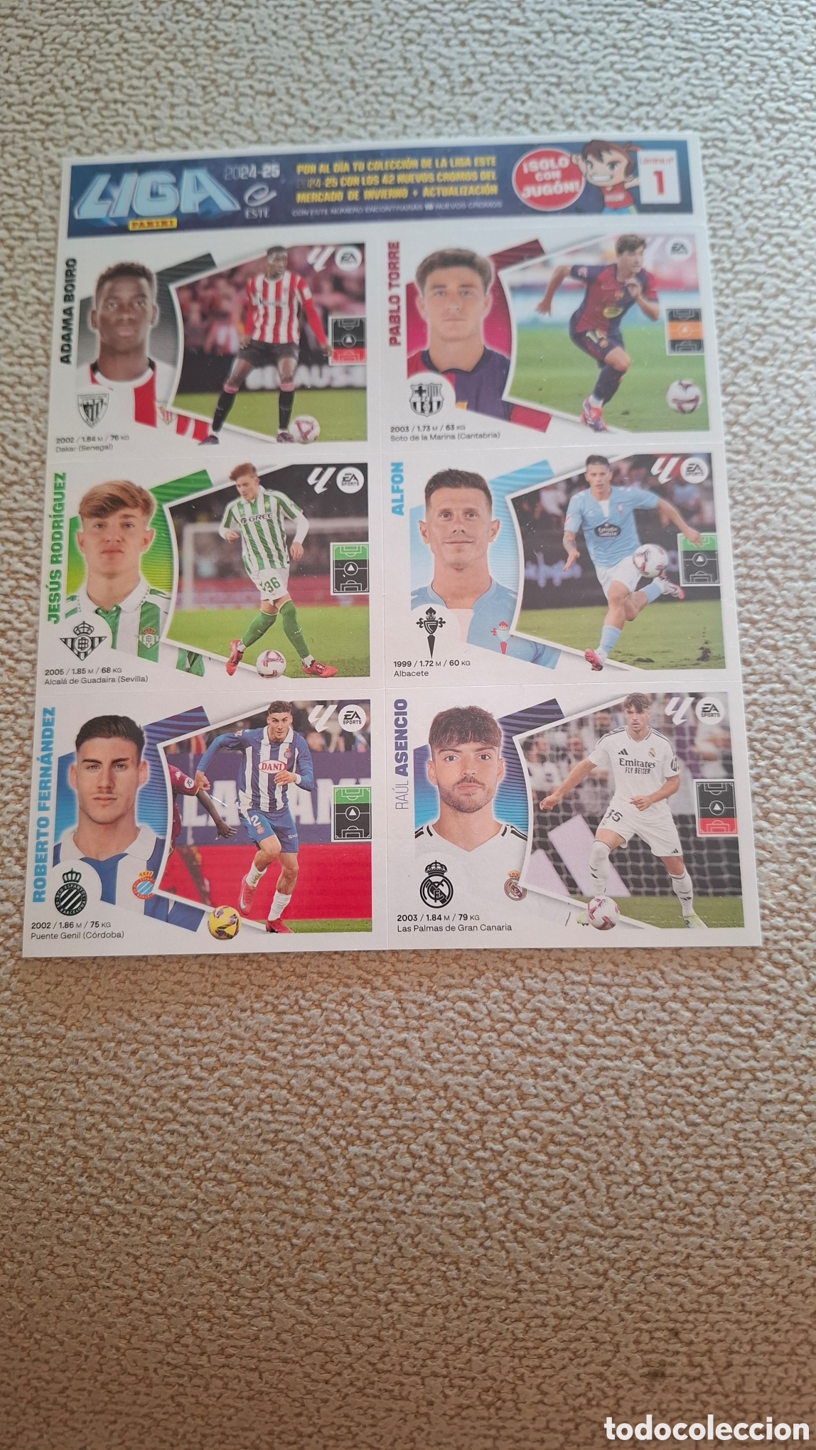 Cromos de f&uacute;tbol: EDICIONES ESTE PANINI MERCADO INVIERNO LAMINA 1 ESTE 2024-25 24-25