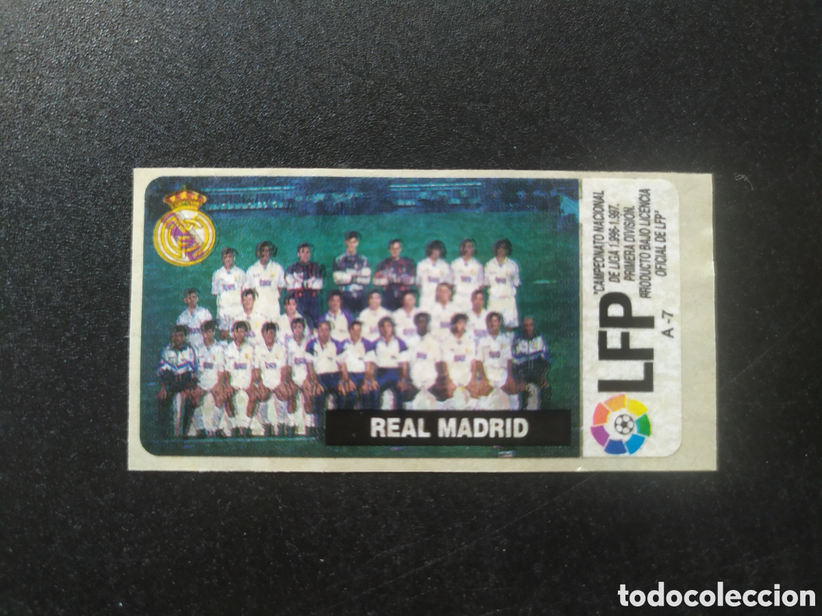 Football Stickers: Liga de las estrellas 1996 1997 96 97 chicles chicle Vidal plantilla Real Madrid sin pegar