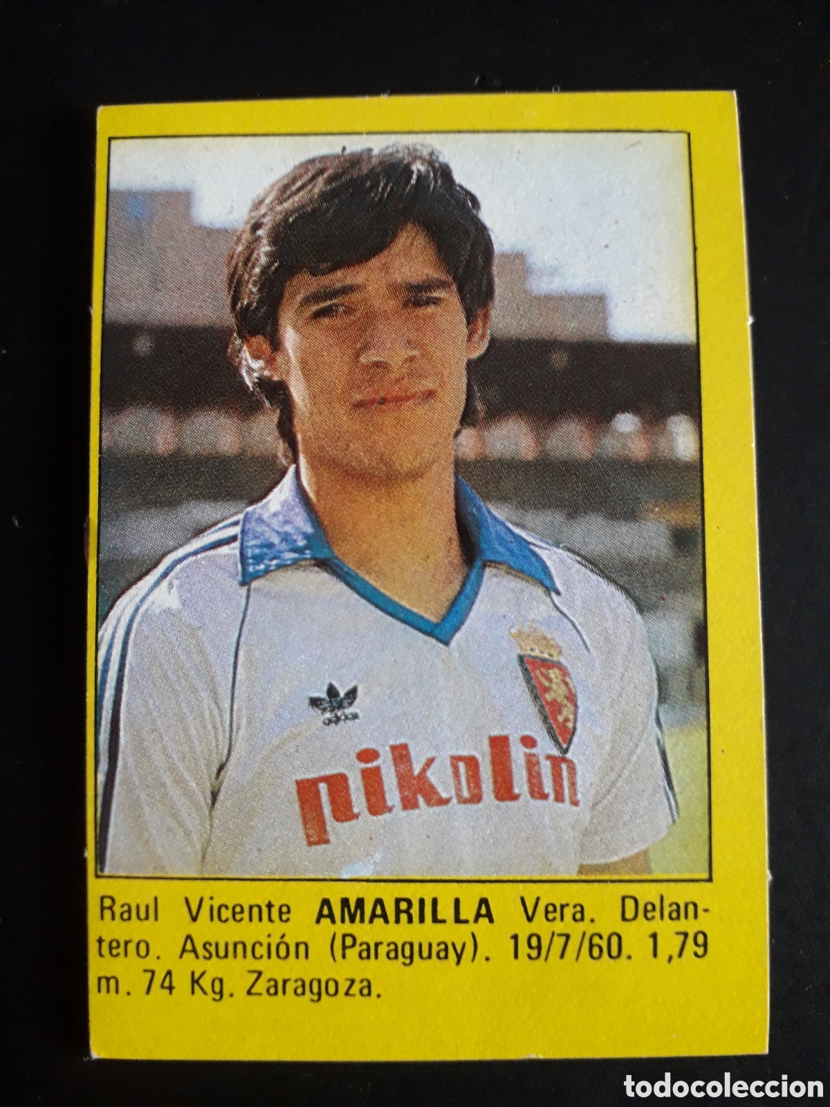 Cromos de f&uacute;tbol: AMARILLA ZARAGOZA SUPER F&Uacute;TBOL 84 83-84 1983-1984 ROLL&Aacute;N DESPEGADO PEDIDO M&Iacute;NIMO 3&euro;