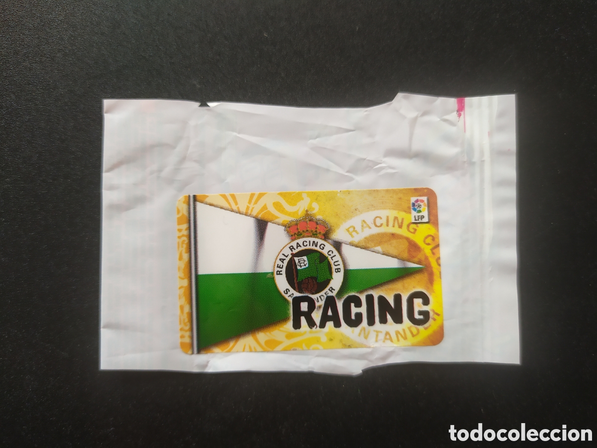 Football Stickers: Liga este 2009 2010 09 10 panini chicle chicles escudo Racing Santander sin pegar