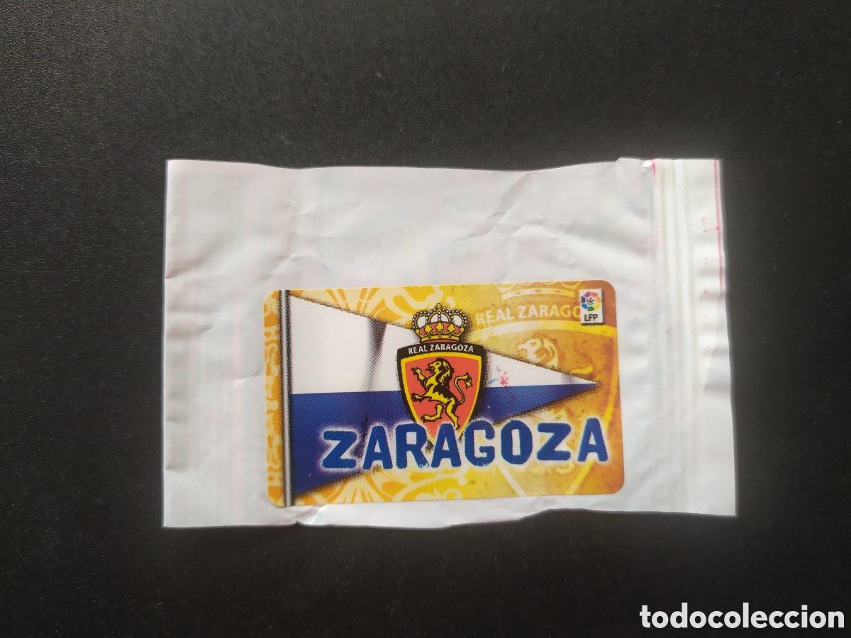 Football Stickers: Liga este 2009 2010 09 10 panini chicle chicles escudo Real Zaragoza sin pegar