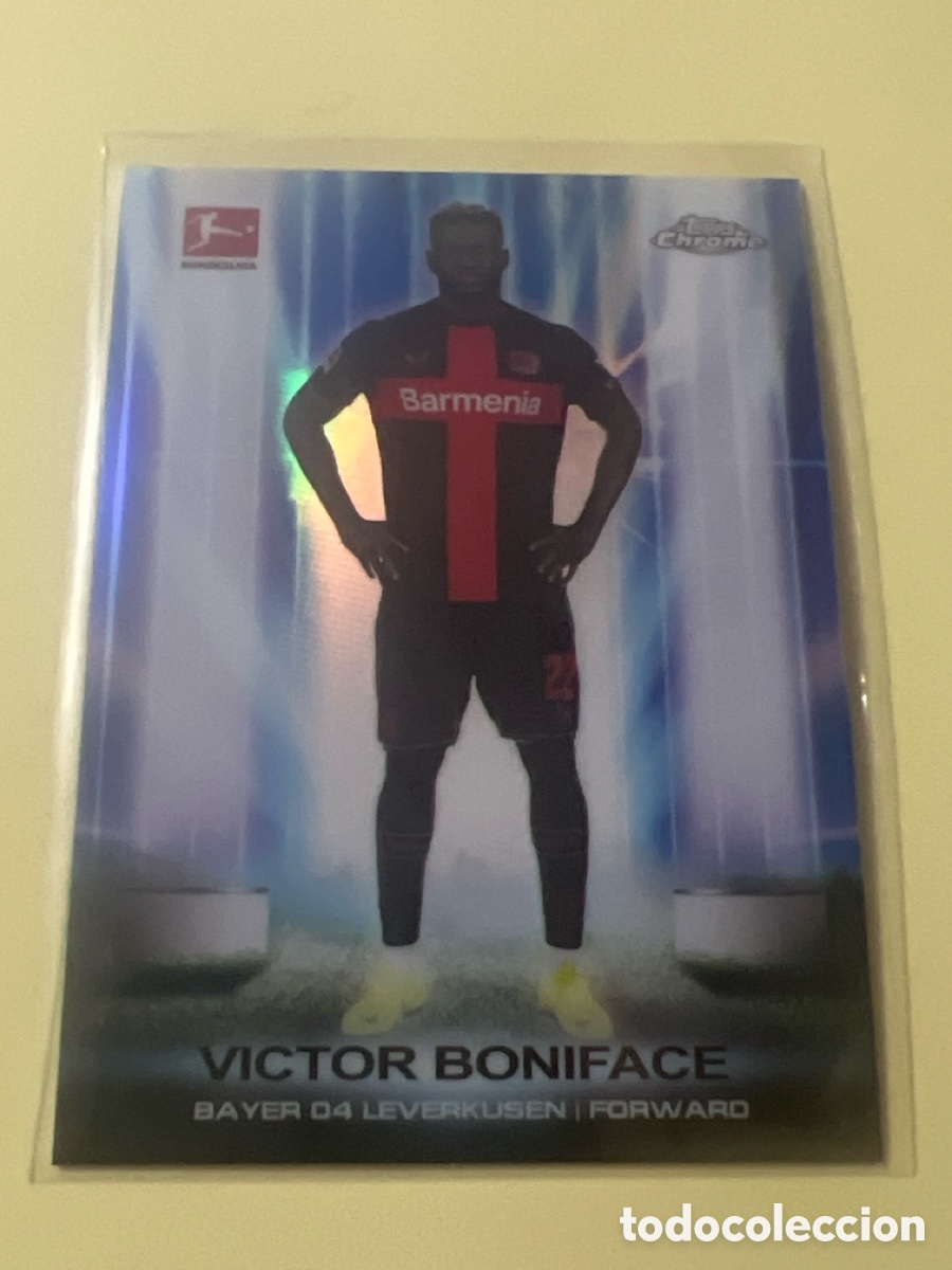 Cromos de f&uacute;tbol: C2719. 2023-24 Topps Chrome Bundesliga Victor Boniface Bayer Leverkusen Ultrabeam #UB-6