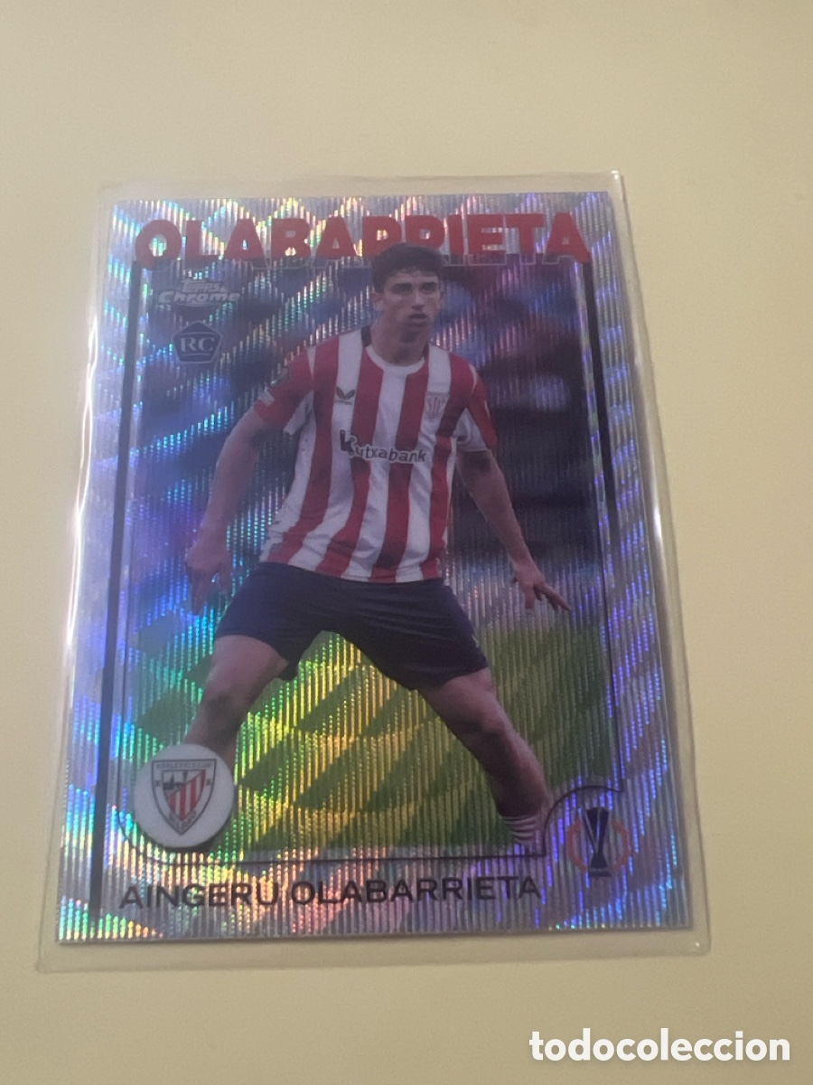 Cromos de f&uacute;tbol: C2725. 146 Aingeru Olabarrieta Rookie Card Athletic Club Topps UEFA Clubs Competitions Chrome 24 25