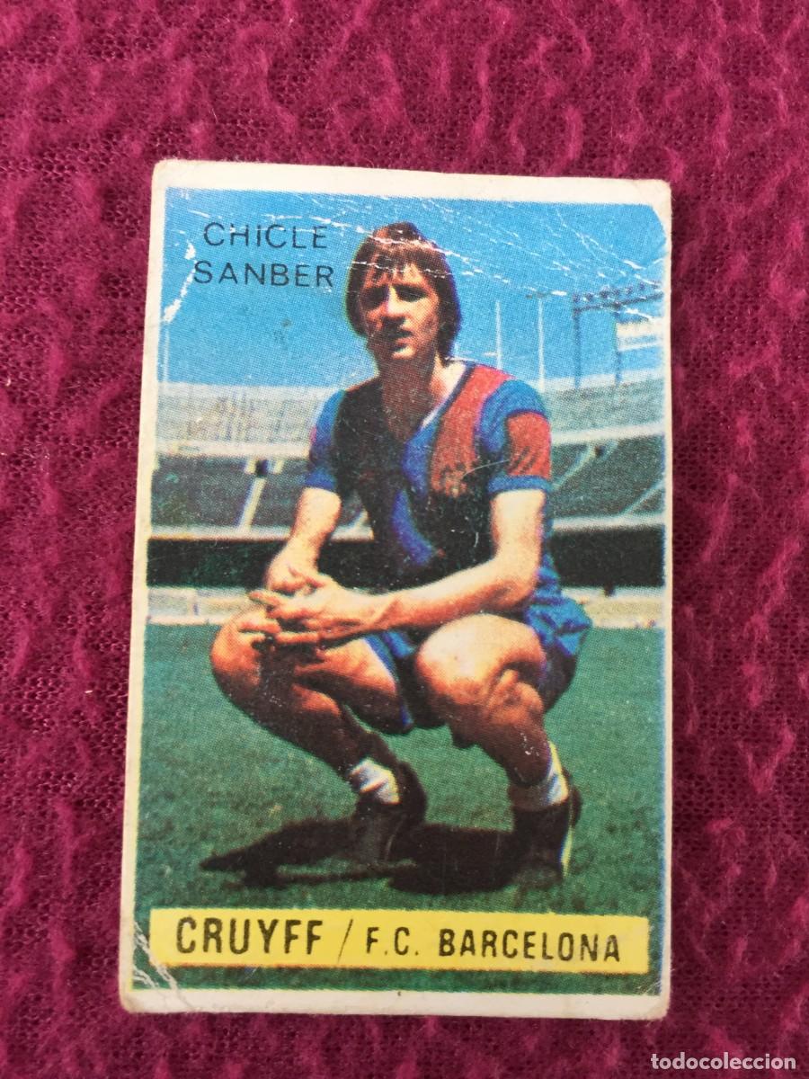 Cromos de f&uacute;tbol: Cromo chicle Samber 74 / 75 - CRUYFF - F.C Barcelona - 1974 / 1975