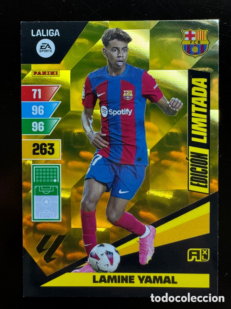 Football Stickers: Lamine Yamal Barcelona Edici&oacute;n Limitada Adrenalyn 2023/24