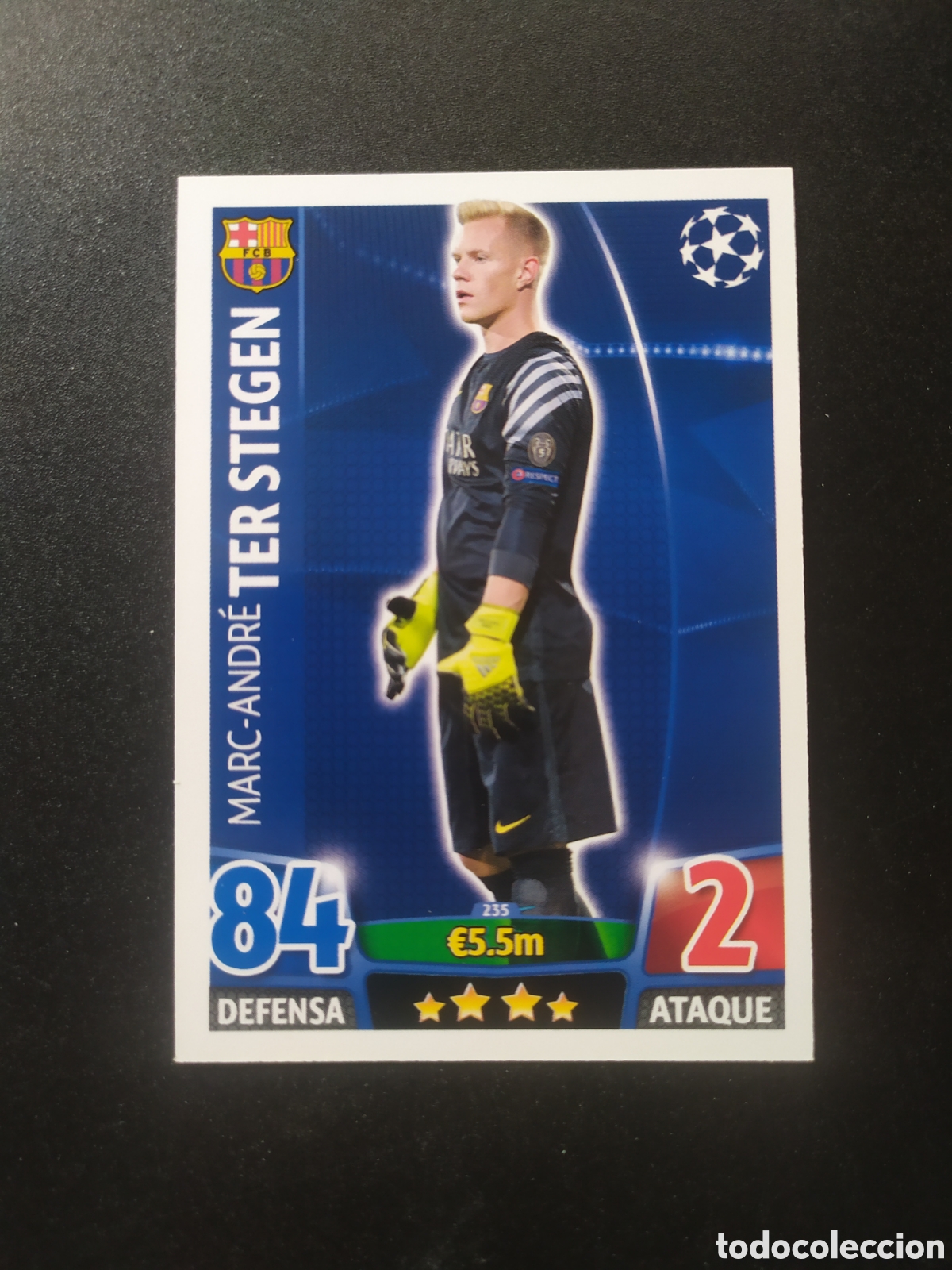 Cromos de f&uacute;tbol: UEFA Champions match attax topps 2015 2016 15 16 Ter Stegen n&deg; 235 Barcelona