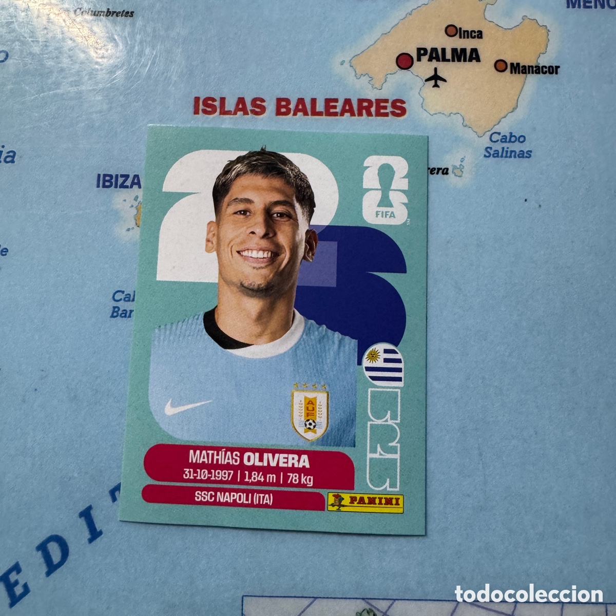 Fu&szlig;ball-Sticker: Uruguay n&uacute;mero 7 cromo panini Mundial Fifa World Cup 2026