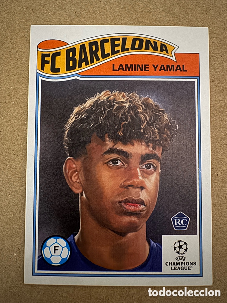 Cromos de f&uacute;tbol: Living Set # 596 Lamine Yamal Rookie Card RC FC Barcelona FCB Bar&ccedil;a Topps UCC 23 24 2023 2024