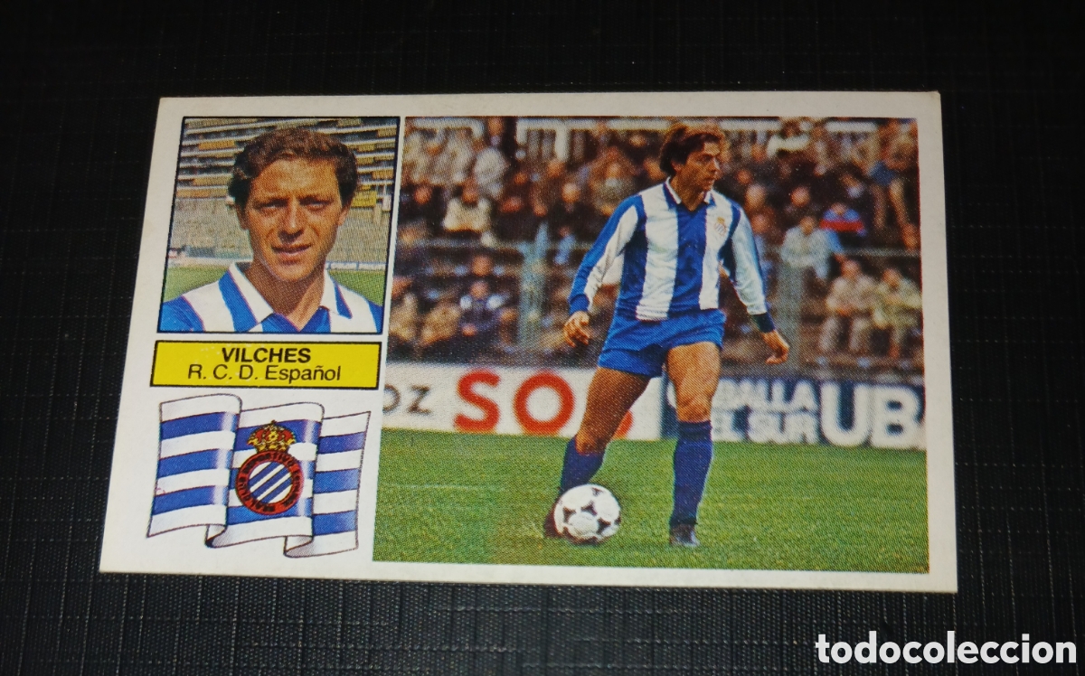 Football Stickers: Cromo Vilches R. C. D. Espa&ntilde;ol Liga 82 83 1982 1983 Ed. Este Sin pegar nunca usado