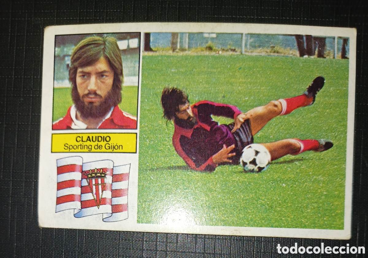 Cromos de f&uacute;tbol: Cromo Claudio Baja Sporting de Gij&oacute;n Liga 82 83 1982 1983 Ed. Este Sin pegar nunca usado