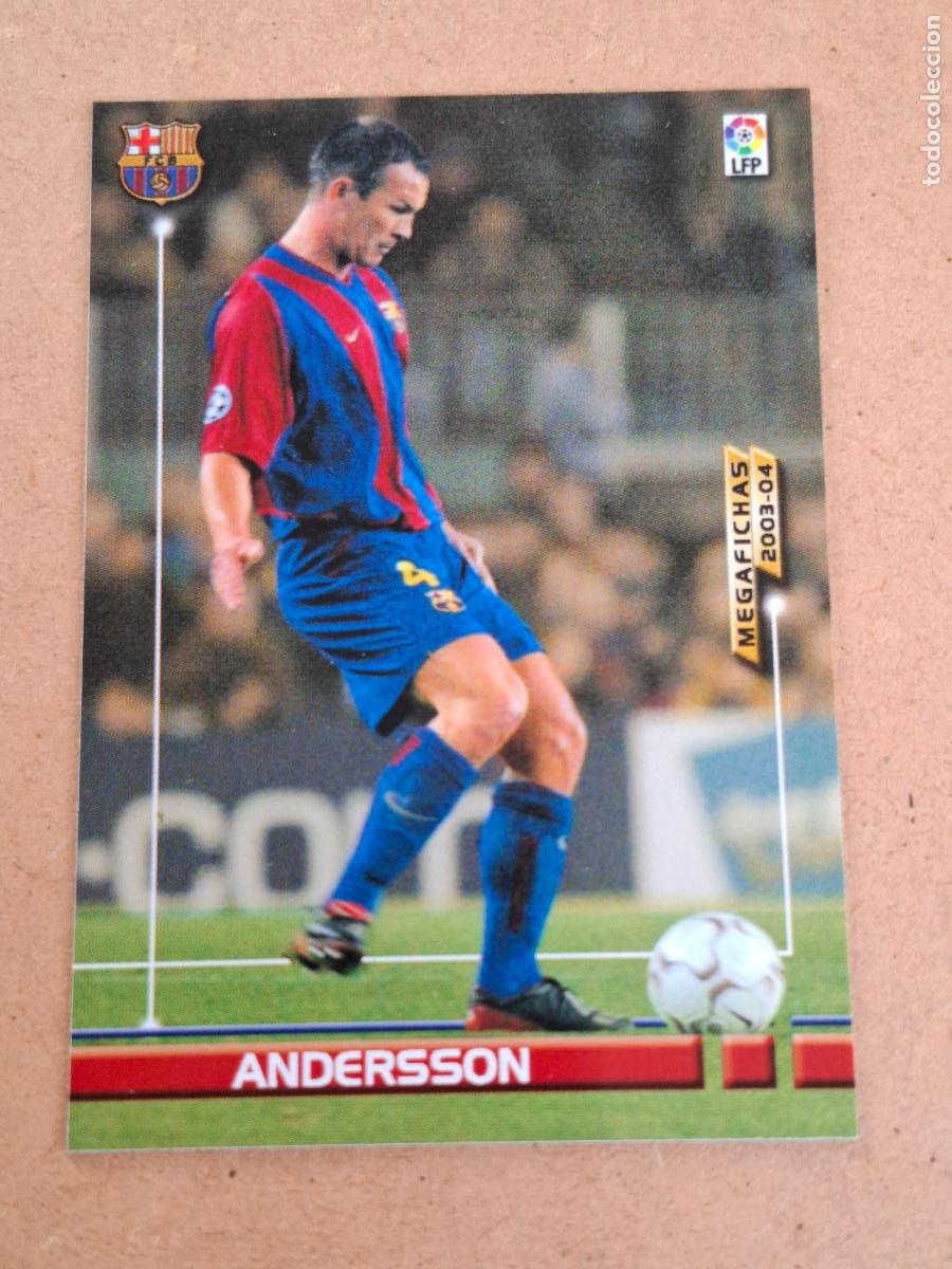 Cromos de f&uacute;tbol: MEGAFICHAS 2003 2004 03 04 - PANINI - 60 ANDERSSON - FC. BARCELONA (CM)