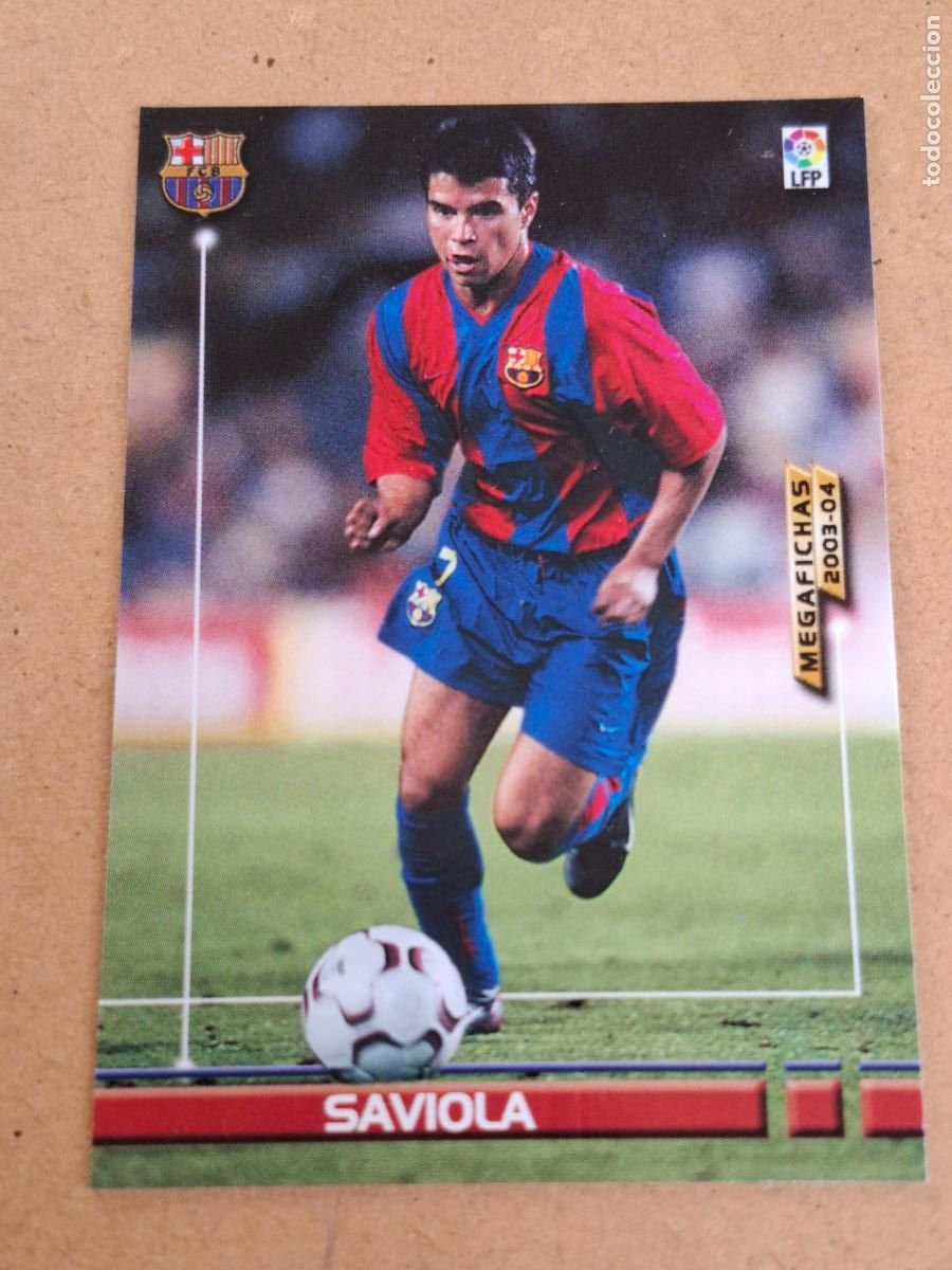 Cromos de f&uacute;tbol: MEGAFICHAS 2003 2004 03 04 - PANINI - 70 SAVIOLA - FC. BARCELONA (CM)