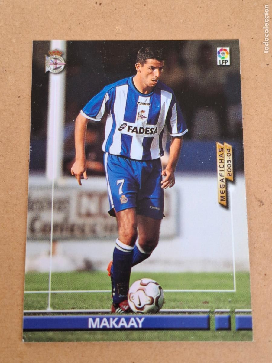 Cromos de f&uacute;tbol: MEGAFICHAS 2003 2004 03 04 - PANINI - 124 MAKAAY ( BAJA ) - R.C. DEPORTIVO (CM)