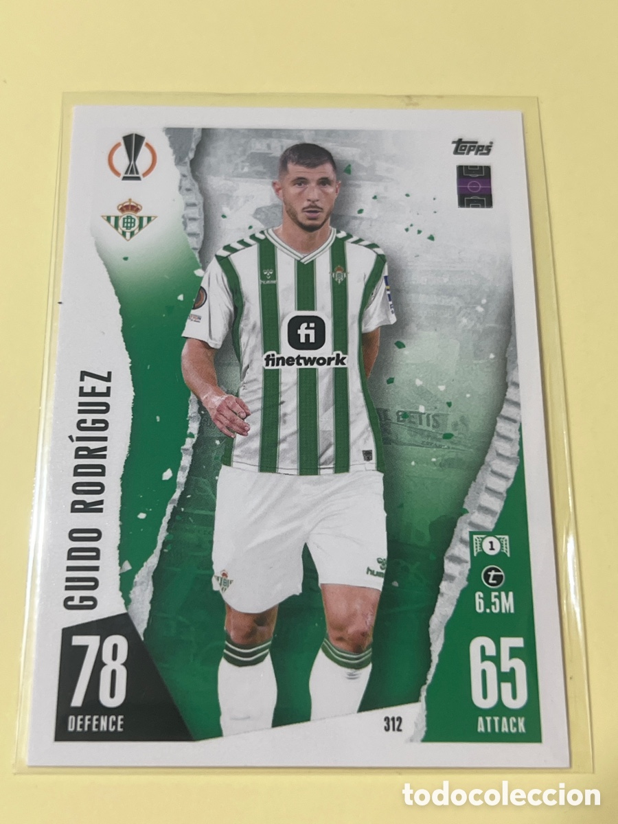 Cromos de f&uacute;tbol: C2757. 312 GUIDO RODR&Iacute;GUEZ REAL BETIS MATCH ATTAX 2023 2024 TOPPS
