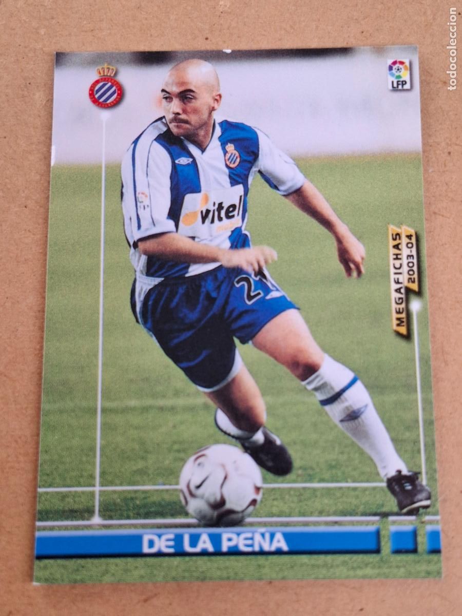 Cromos de f&uacute;tbol: MEGAFICHAS 2003 2004 03 04 - PANINI - 141 DE LA PE&Ntilde;A ( BAJA ) - RCD. ESPANYOL (CM)