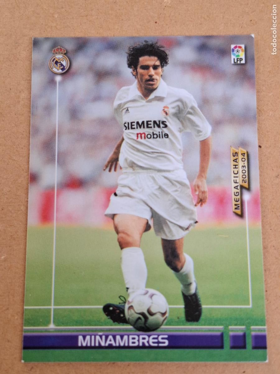Cromos de f&uacute;tbol: MEGAFICHAS 2003 2004 03 04 - PANINI - 150 MI&Ntilde;AMBRES - REAL MADRID (CM)