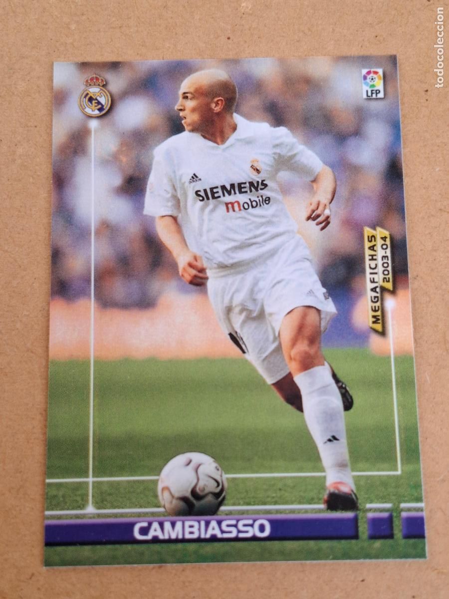 Cromos de f&uacute;tbol: MEGAFICHAS 2003 2004 03 04 - PANINI - 152 CAMBIASSO - REAL MADRID (CM)