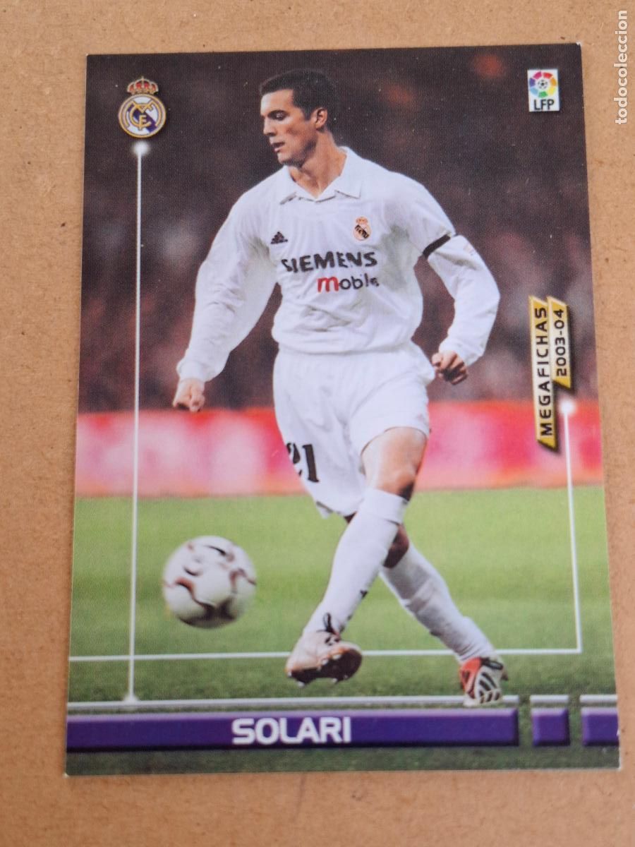 Cromos de f&uacute;tbol: MEGAFICHAS 2003 2004 03 04 - PANINI - 155 SOLARI - REAL MADRID (CM)