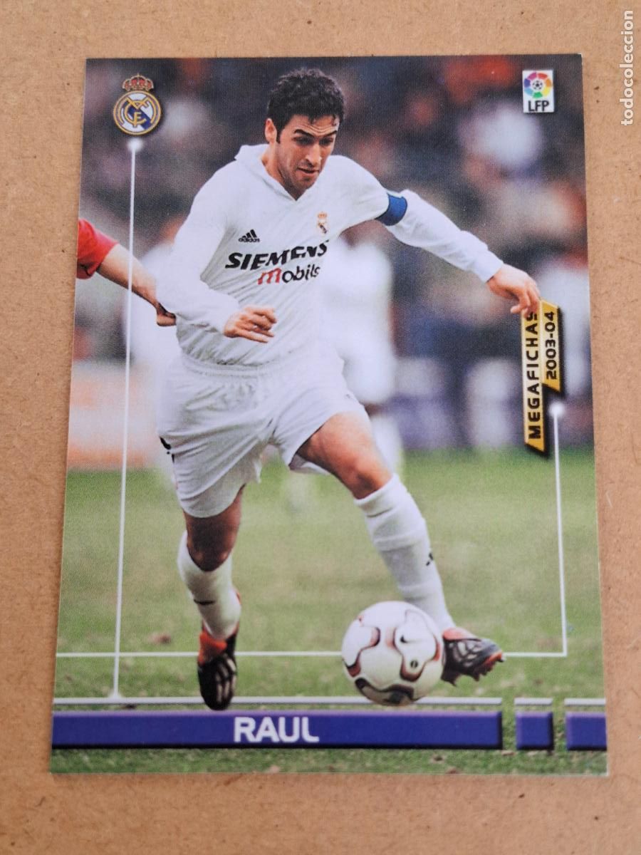 Cromos de f&uacute;tbol: MEGAFICHAS 2003 2004 03 04 - 160 RA&Uacute;L - REAL MADRID (CM)