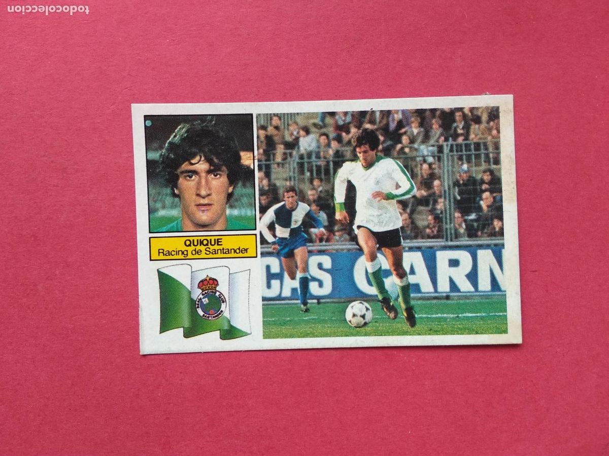 Cromos de f&uacute;tbol: EDICIONES ESTE LIGA 82 83 1982 1983 CROMO DESPEGADO VERSION QUIQUE RACING DE SANTANDER