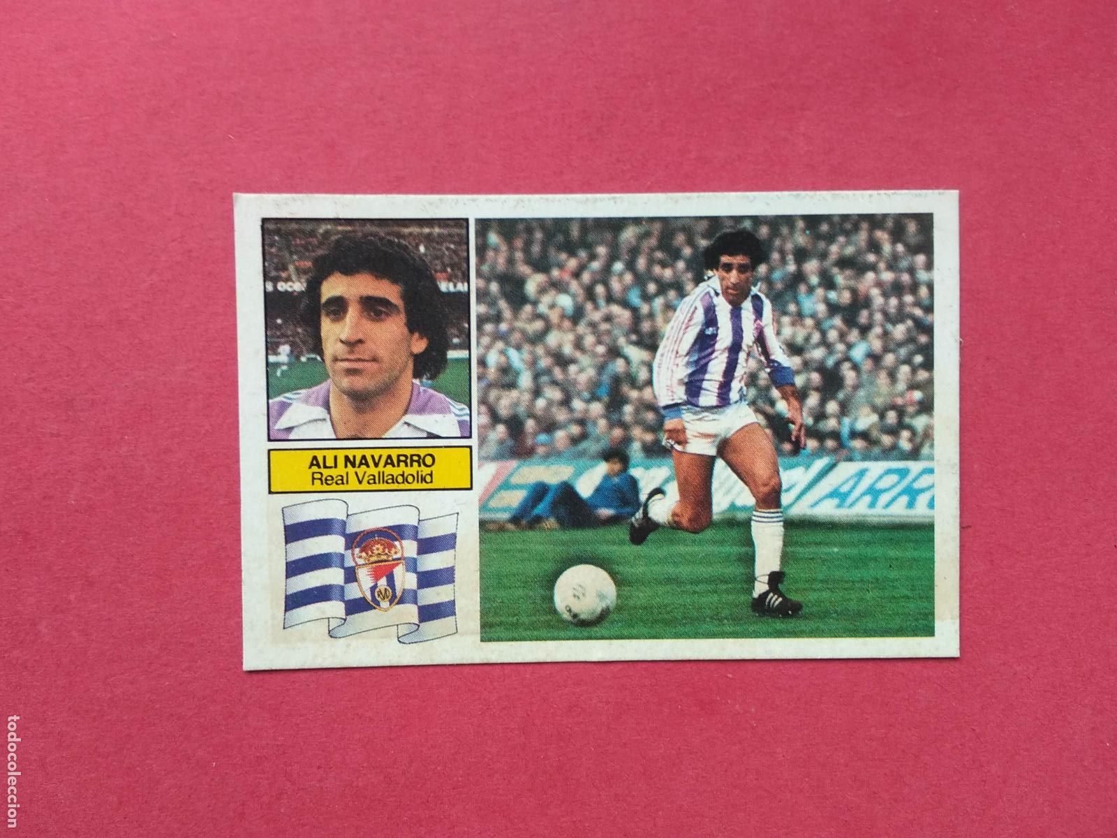Fu&szlig;ball-Sticker: EDICIONES ESTE LIGA 82 83 1982 1983 CROMO DESPEGADO BAJA ALI NAVARRO VALLADOLID