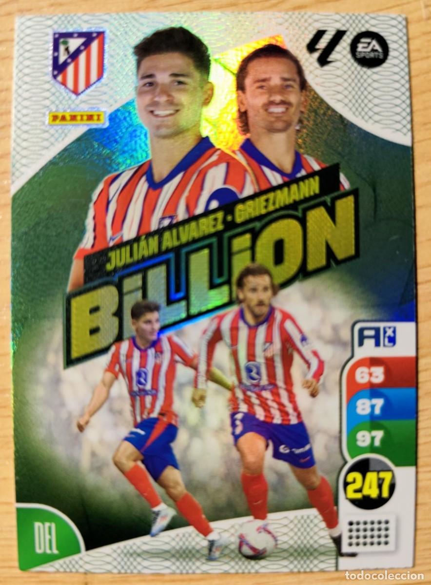Cromos de f&uacute;tbol: CARD FOOTBALL Billion Julian &Aacute;lvarez Griezmann Atl&eacute;tico de Madrid cromo adrenalyn XL 24-25 2024-2025
