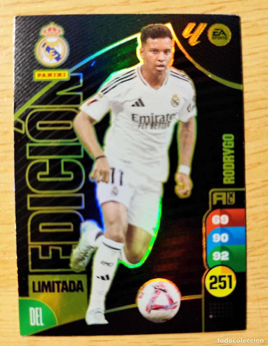 Cromos de f&uacute;tbol: CARD FOOTBALL RODRYGO REAL MADRID EDICION LIMITADA FICHAS ALBUM ADRENALYN XL 2024 2025 24 25