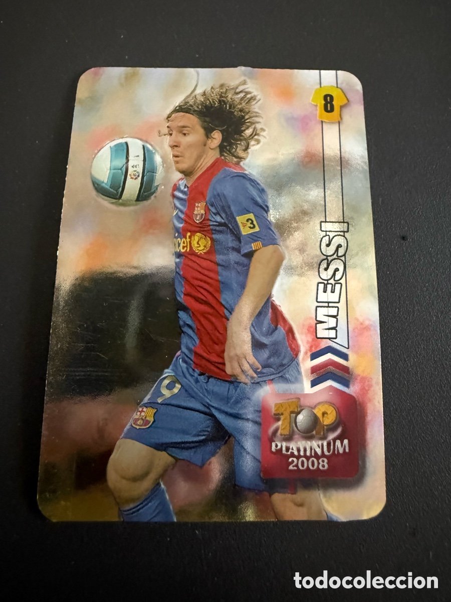 Cromos de Futebol: MUNDICROMO 2008. n 758. MESSI. PLATINUM 8. Brillo puntas Redondas