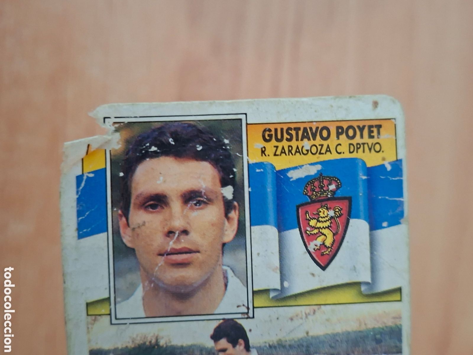 Cromos de f&uacute;tbol: Este 89 90 poyet Zaragoza mal estado por delante despegado ver fotos