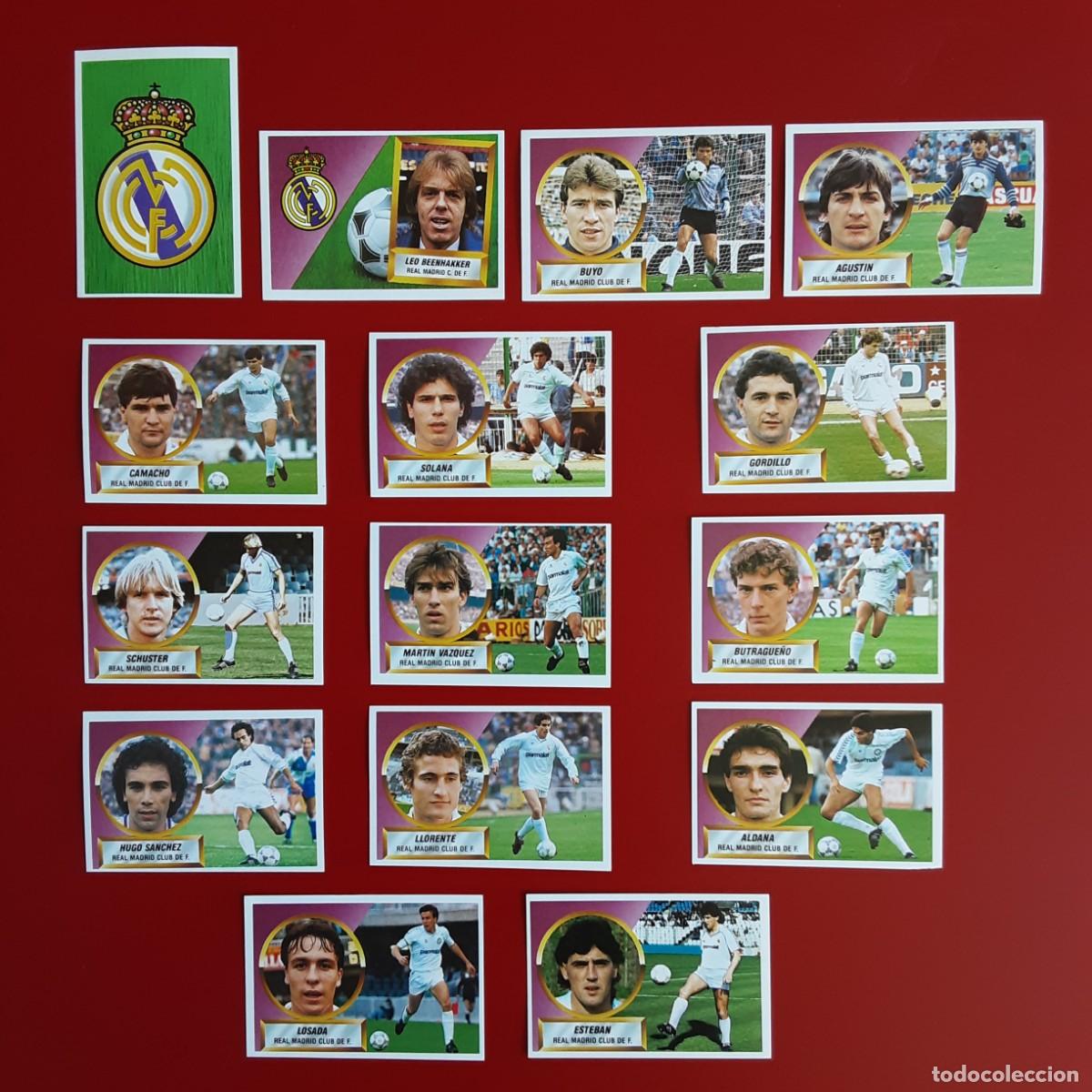 Football Stickers: LOTE 15 CROMOS DIFERENTES REAL MADRID LIGA TEMPORADA 1988 1989 88 89 EDICIONES ESTE SIN PEGAR