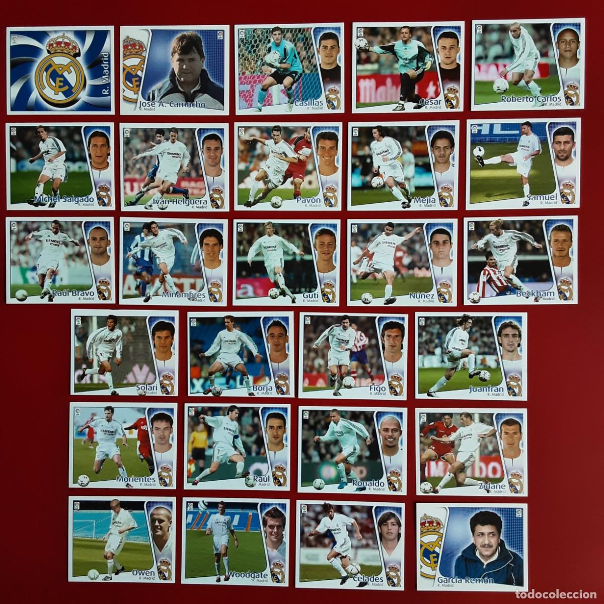 Cromos de f&uacute;tbol: EQUIPO CASI COMPLETO REAL MADRID LIGA TEMPORADA 2004 2005 04 05 EDICIONES ESTE SIN PEGAR