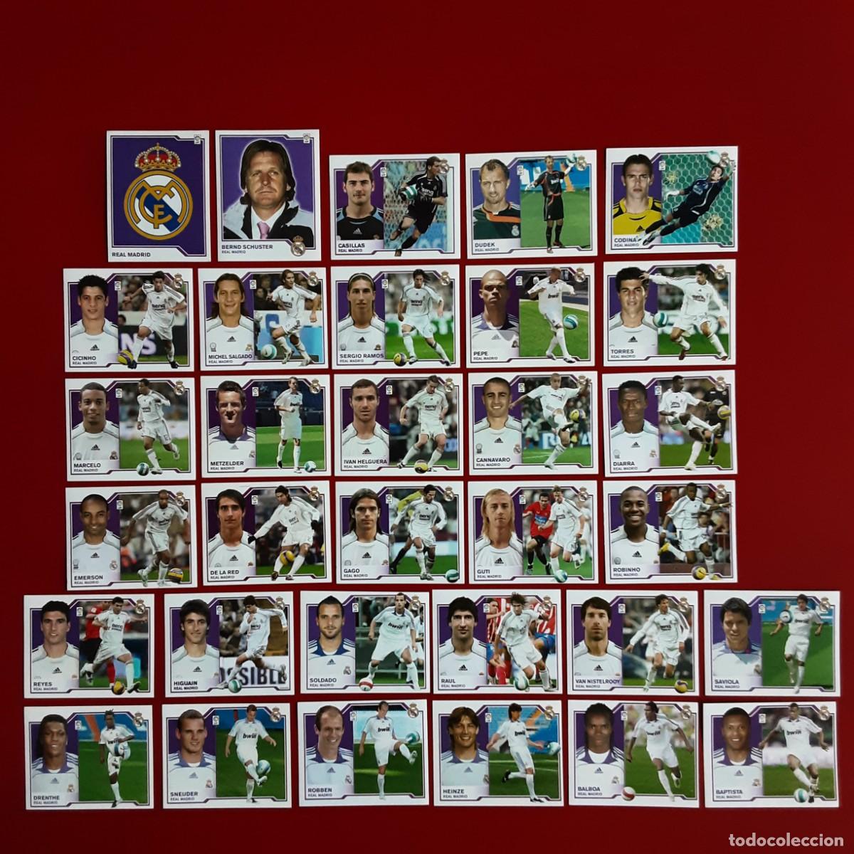Cromos de f&uacute;tbol: EQUIPO COMPLETO REAL MADRID LIGA TEMPORADA 2007 2008 07 08 EDICIONES ESTE SIN PEGAR