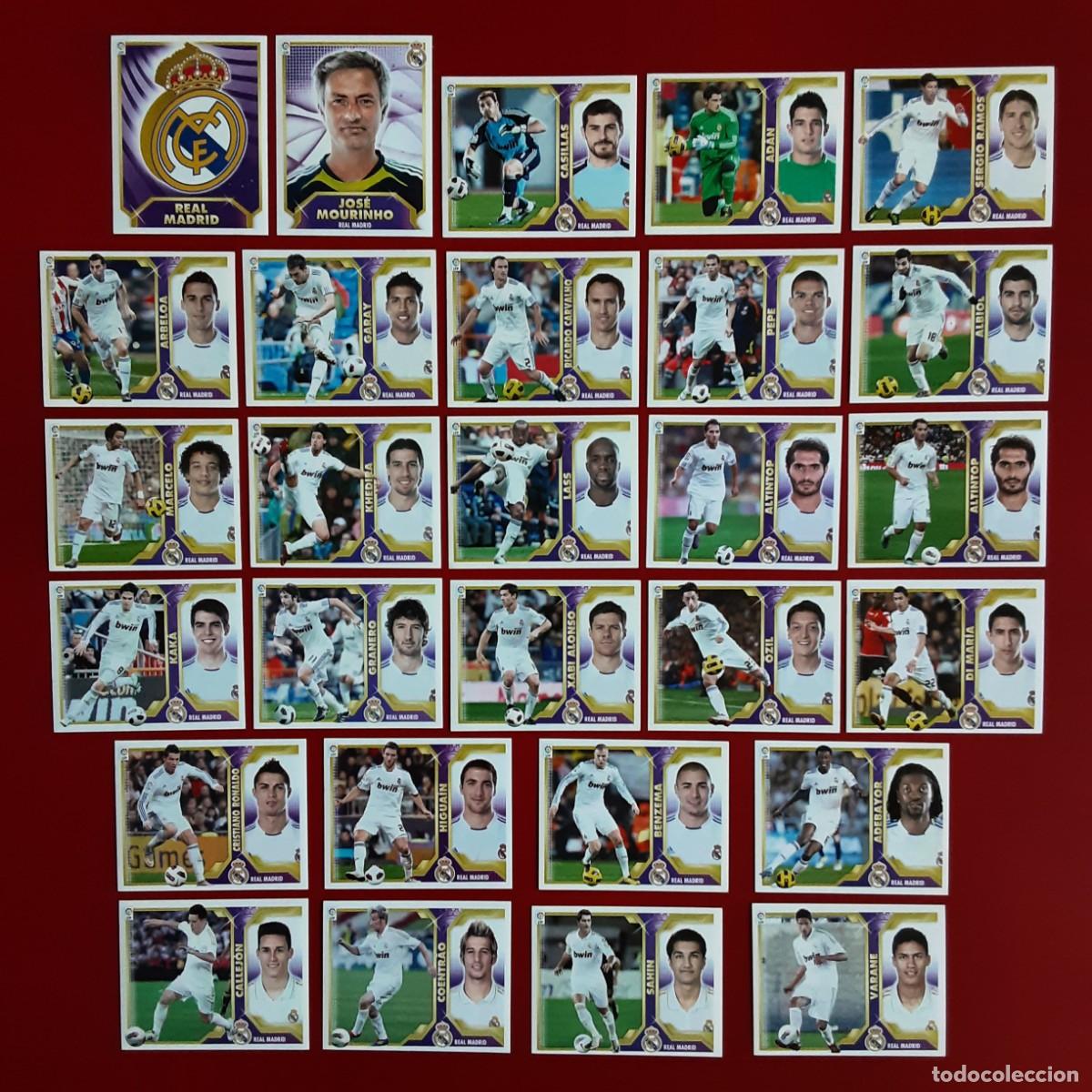 Cromos de f&uacute;tbol: EQUIPO COMPLETO REAL MADRID LIGA TEMPORADA 2011 2012 11 12 EDICIONES ESTE SIN PEGAR