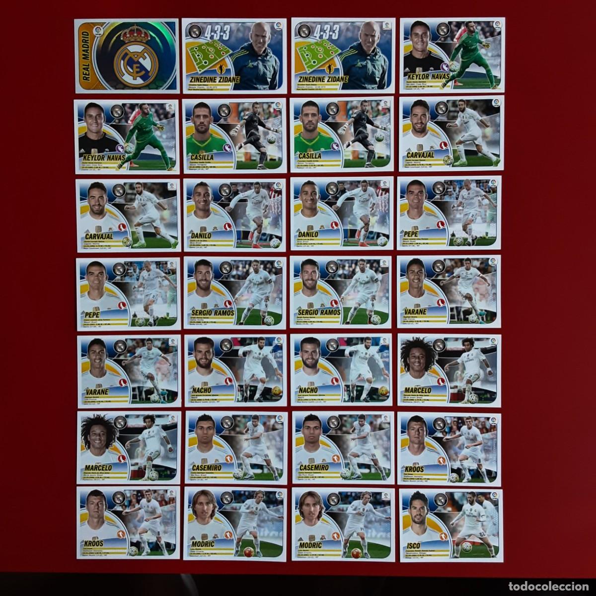 Cromos de Futebol: EQUIPO COMPLETO REAL MADRID LIGA TEMPORADA 2016 2017 16 17 EDICIONES ESTE SIN PEGAR