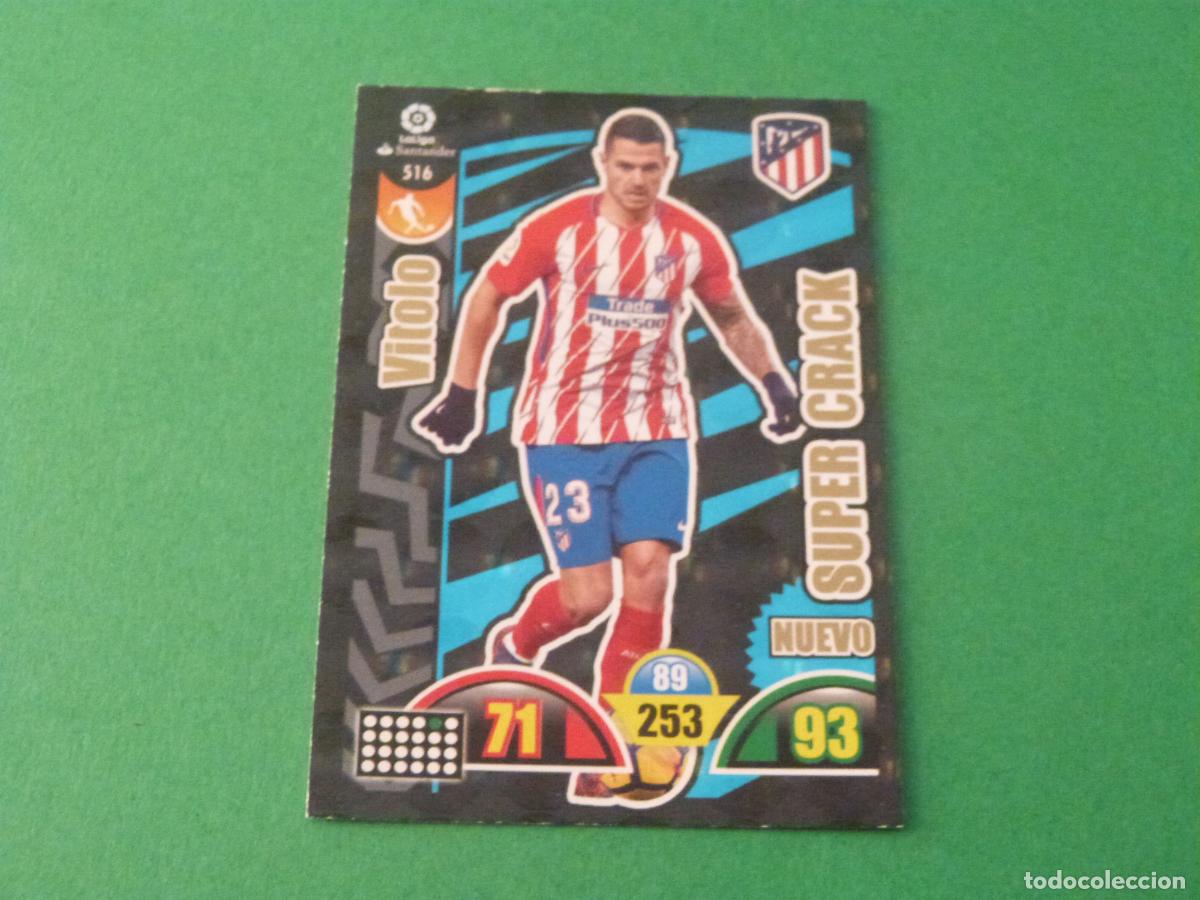 Cromos de f&uacute;tbol: TRADING CARD FUTBOL VITOLO ATLETICO DE MADRID N&ordm; 516 LIGA ADRENALYN XL 2017-2018/17-18 PANINI