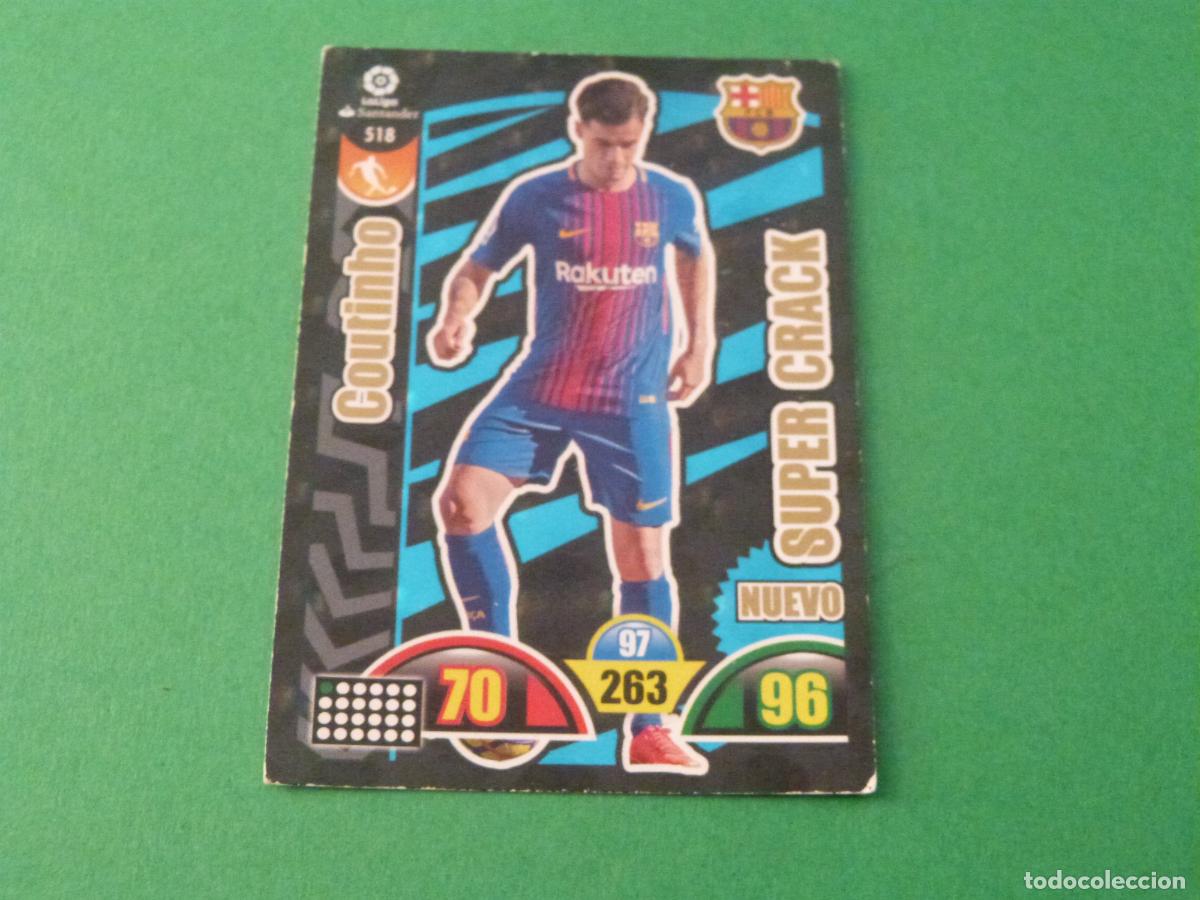 Cromos de f&uacute;tbol: TRADING CARD FUTBOL COUTINHO F.C.BARCELONA N&ordm; 518 LIGA ADRENALYN XL 2017-2018/17-18 PANINI