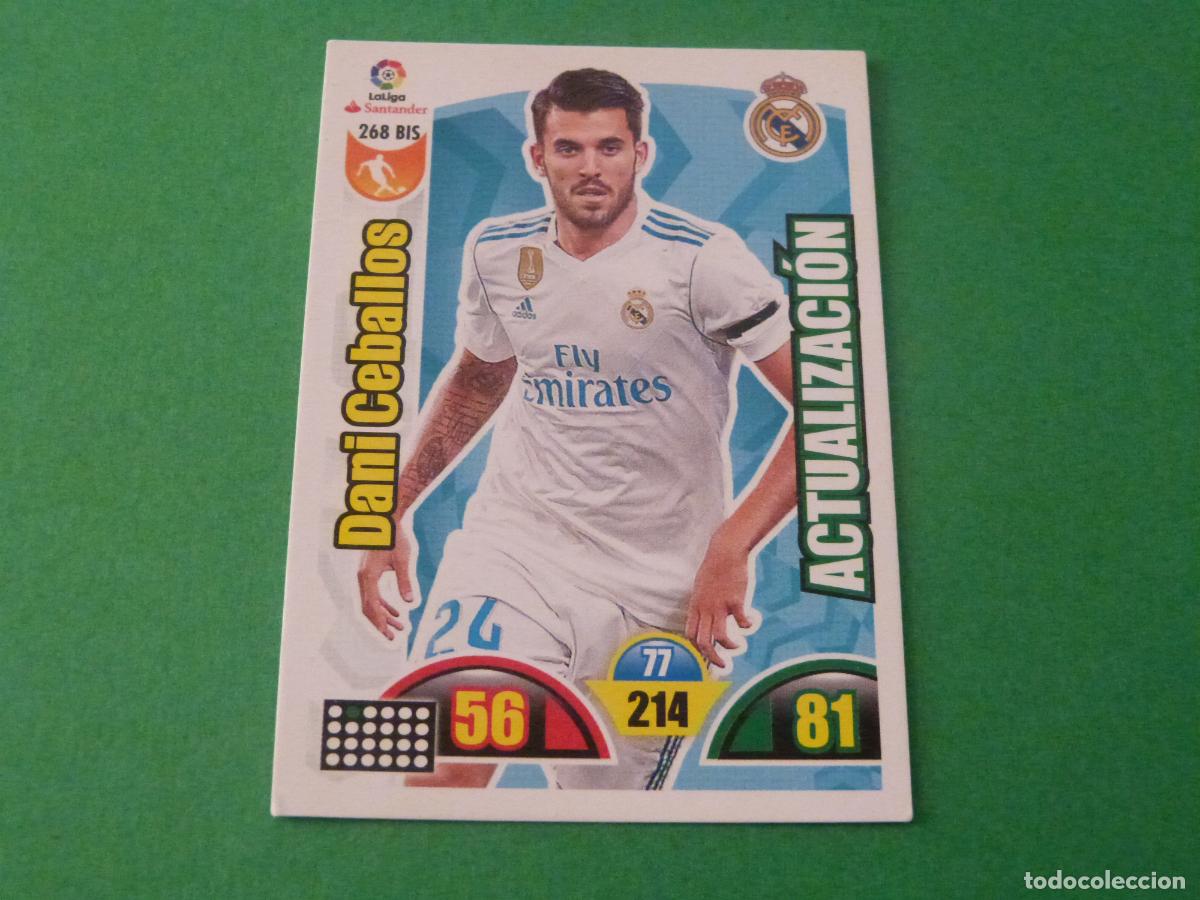 Cromos de f&uacute;tbol: TRADING CARD FUTBOL CEBALLOS REAL MADRID C.F. N&ordm; 268 BIS LIGA ADRENALYN XL 2017-2018/17-18 PANINI