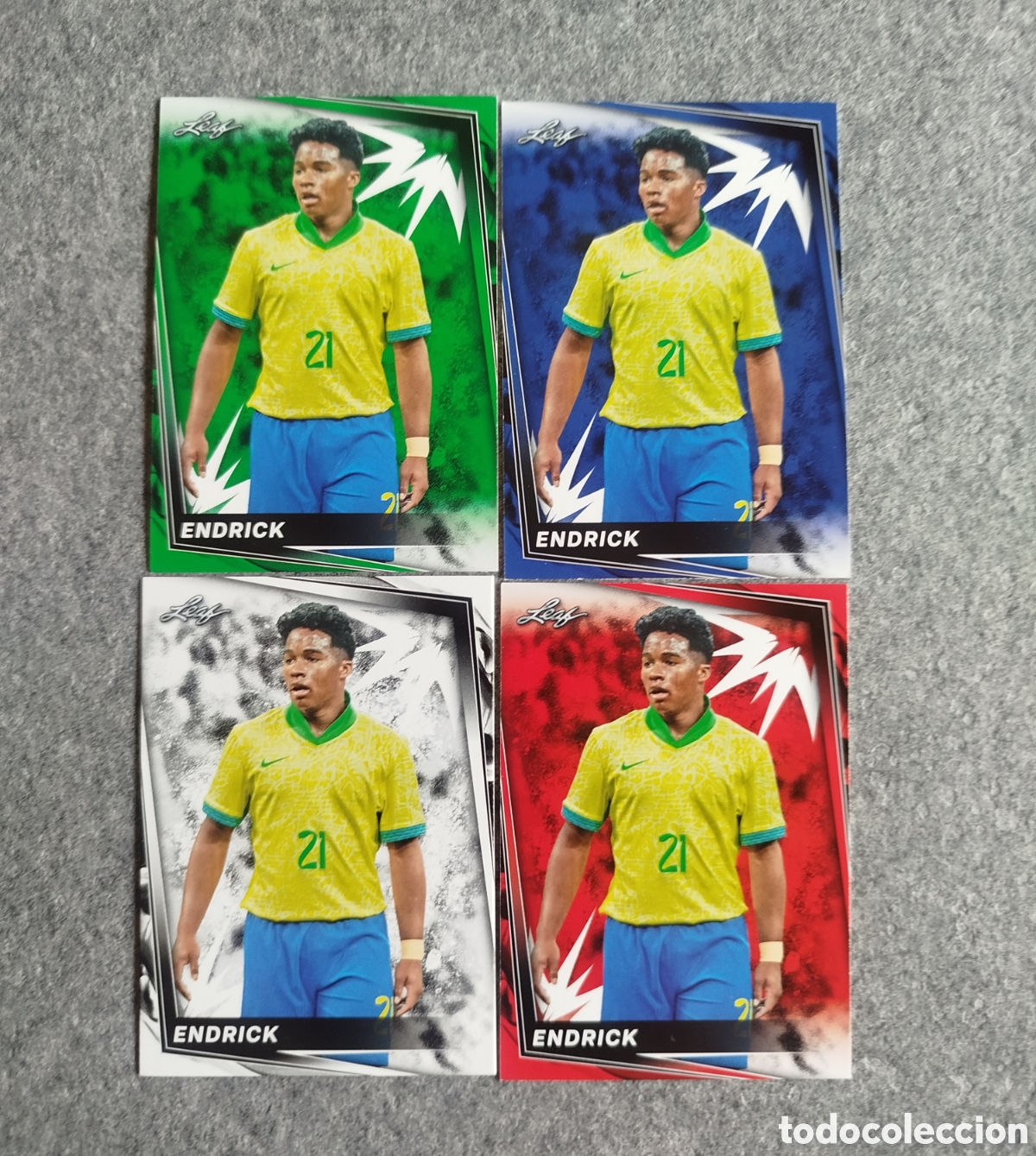 Cromos de f&uacute;tbol: LEAF ENDRICK LOTE 4 TRADING CARDS CROMOS NO TOPPS NO PANINI FUTBOL 4 FONDOS DIFERENTES