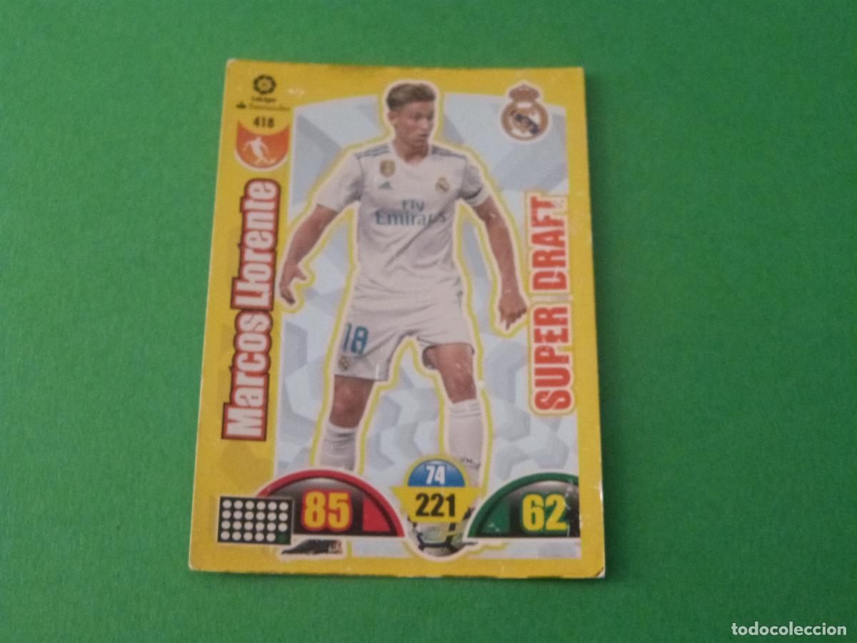Cromos de f&uacute;tbol: TRADING CARD FUTBOL LLORENTE REAL MADRID C.F. N&ordm; 418 LIGA ADRENALYN XL 2017-2018/17-18 PANINI